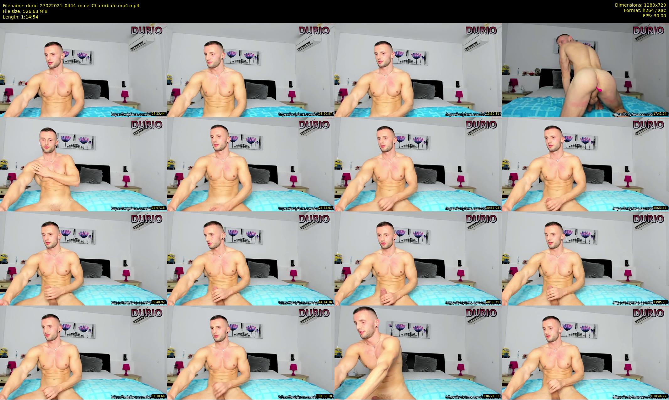 durio — 75 minute Chaturbate male cam show recording, 720p, Feb 27, 2021