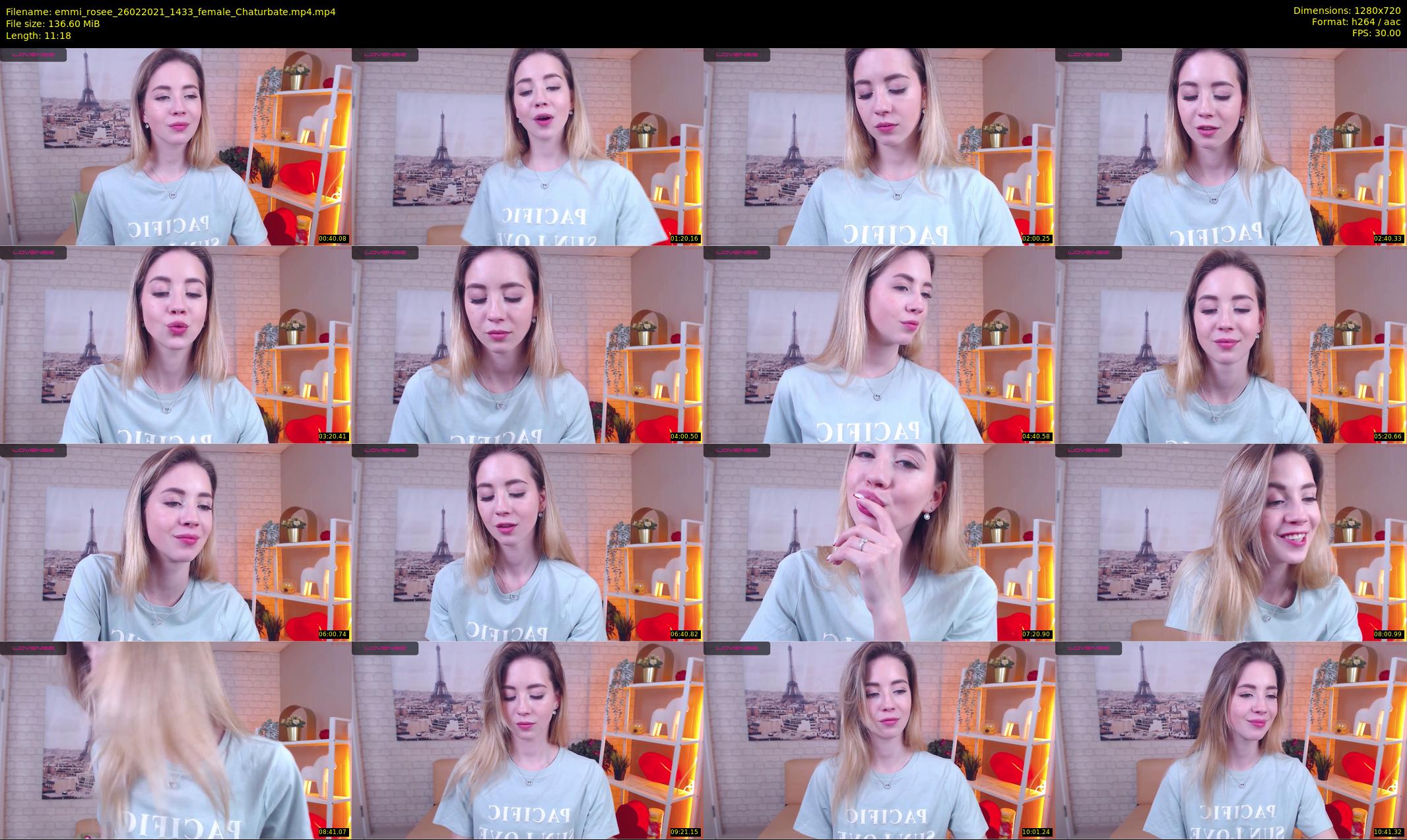 emmi_rosee — 12 minute Chaturbate female cam show recording, 720p, Feb 26, 2021