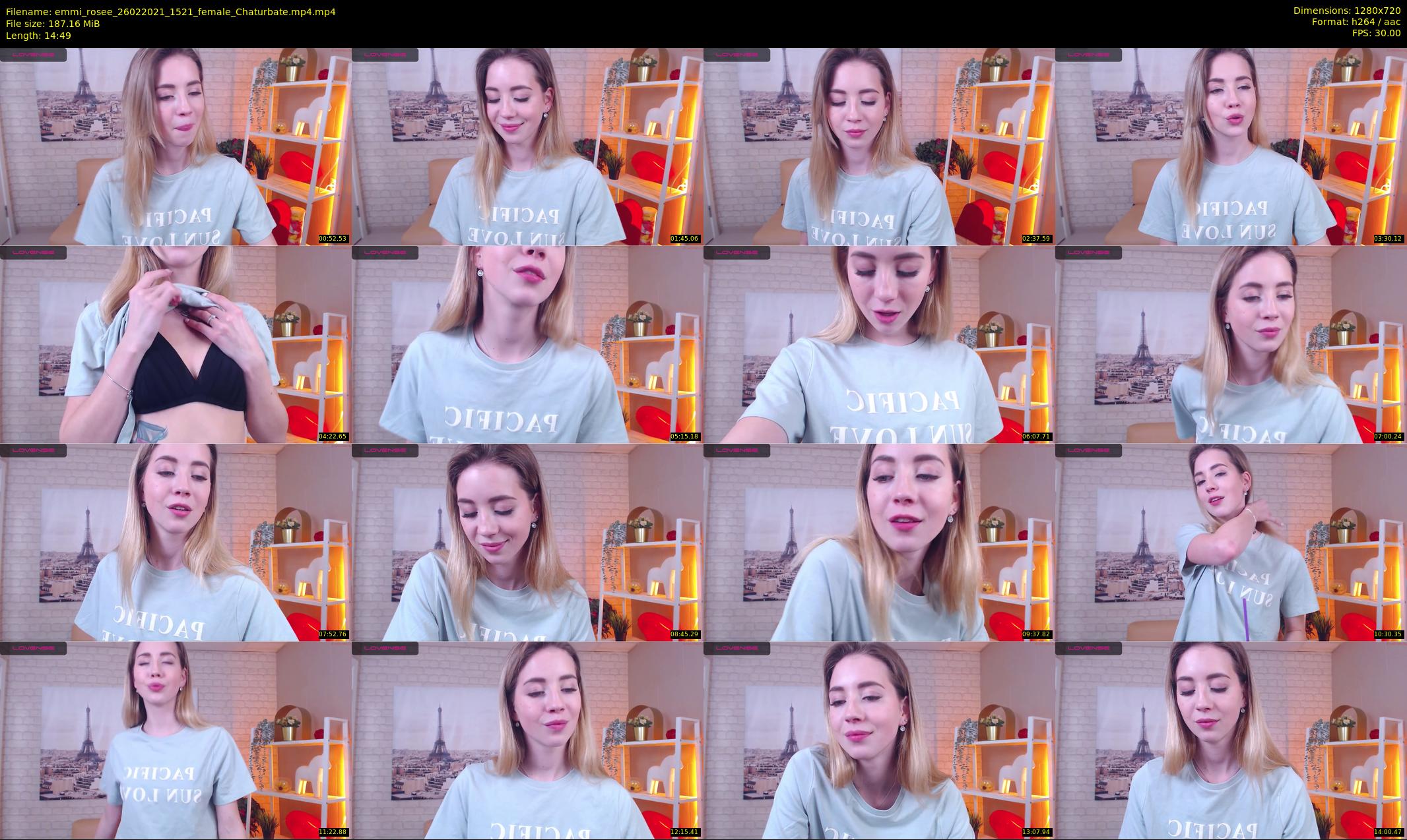 emmi_rosee — 15 minute Chaturbate female cam show recording, 720p, Feb 26, 2021