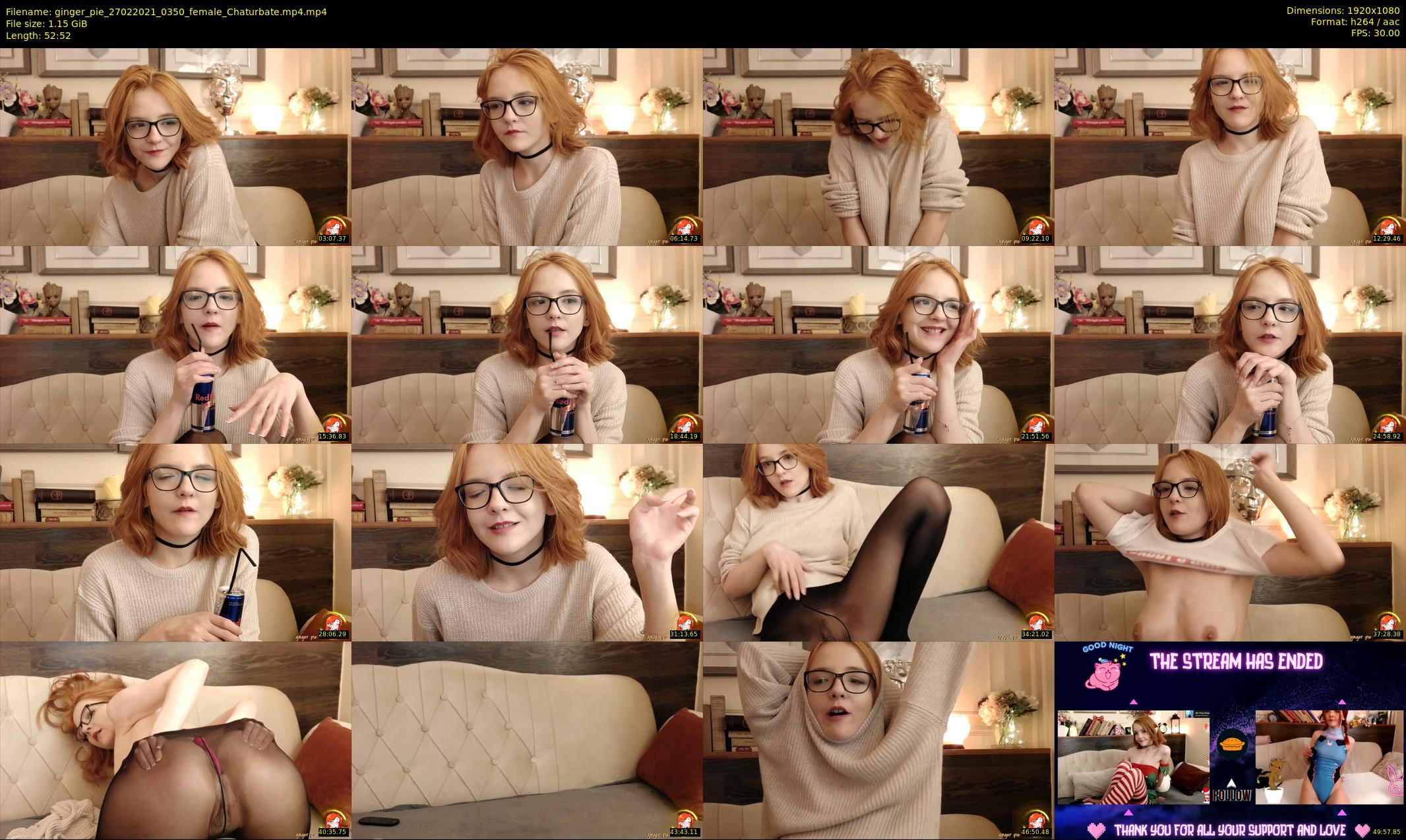 ginger_pie — 53 minute Chaturbate female cam show recording, 1080p, Feb 27, 2021