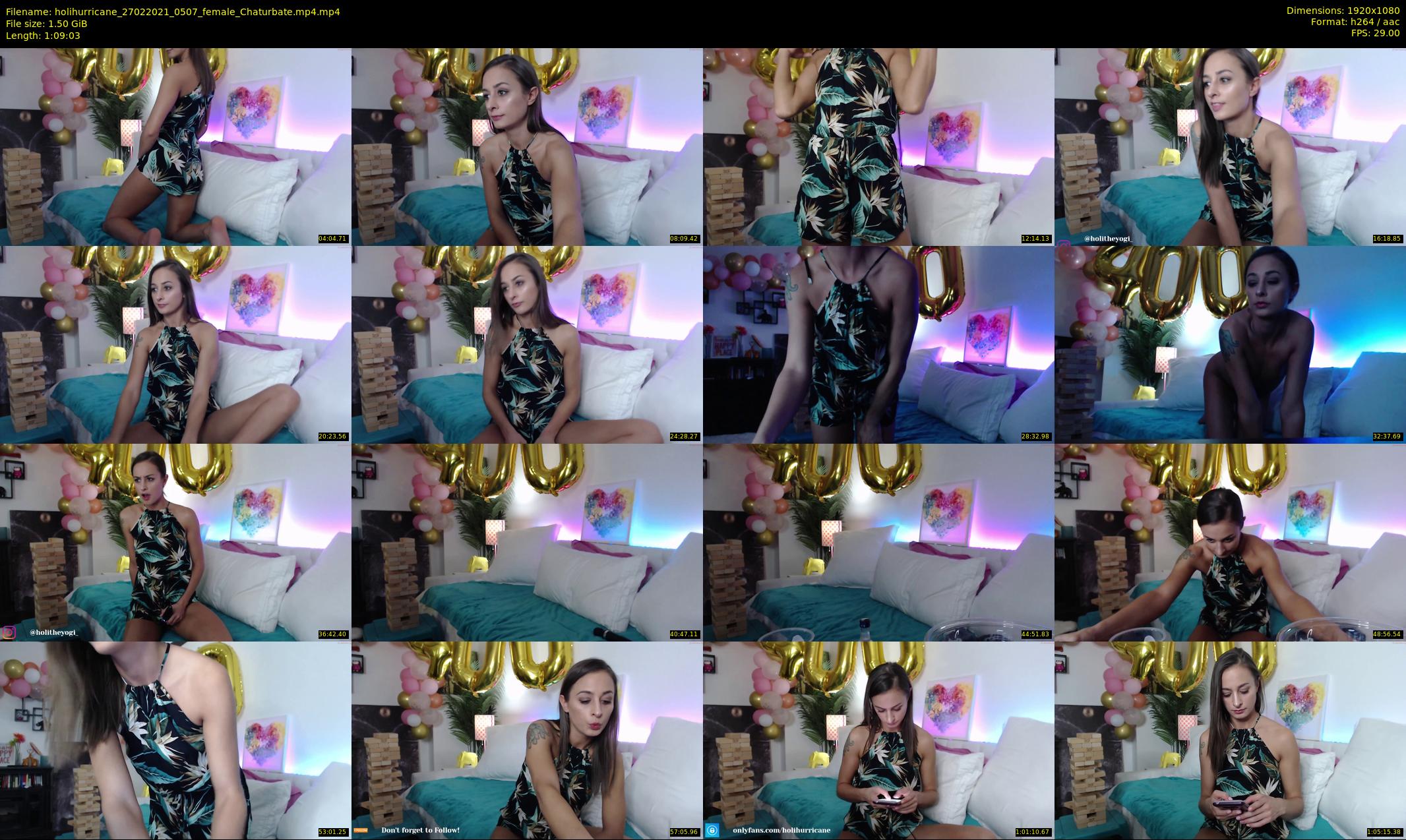 holihurricane — 70 minute Chaturbate female cam show recording, 1080p, Feb 27, 2021