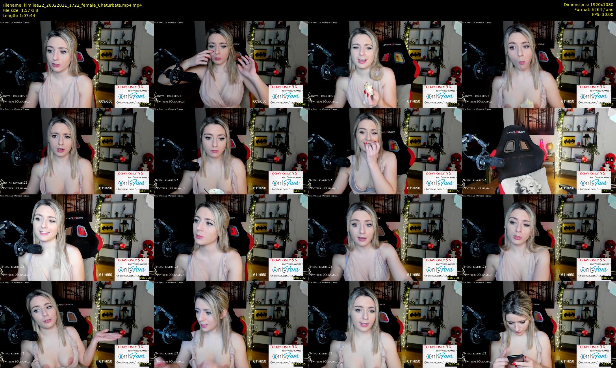 kimilee22 — 68 minute Chaturbate female cam show recording, 1080p, Feb 26, 2021