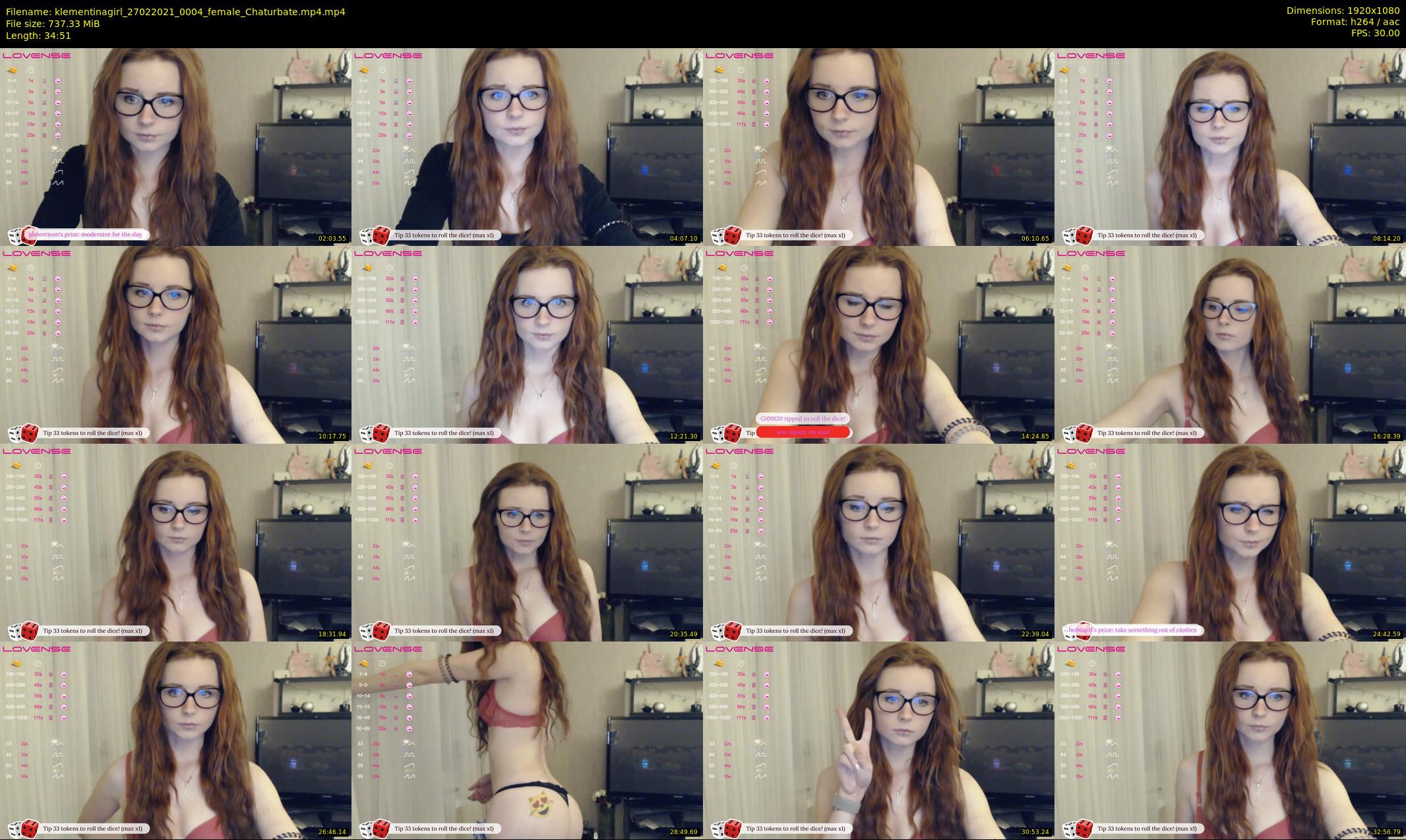 klementinagirl — 35 minute Chaturbate female cam show recording, 1080p, Feb 27, 2021
