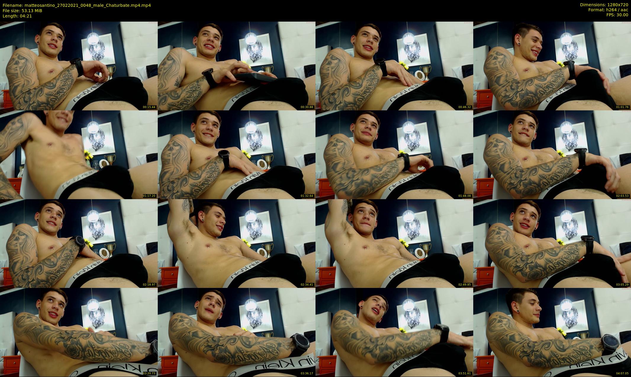 matteosantino — 5 minute Chaturbate male cam show recording, 720p, Feb 27, 2021