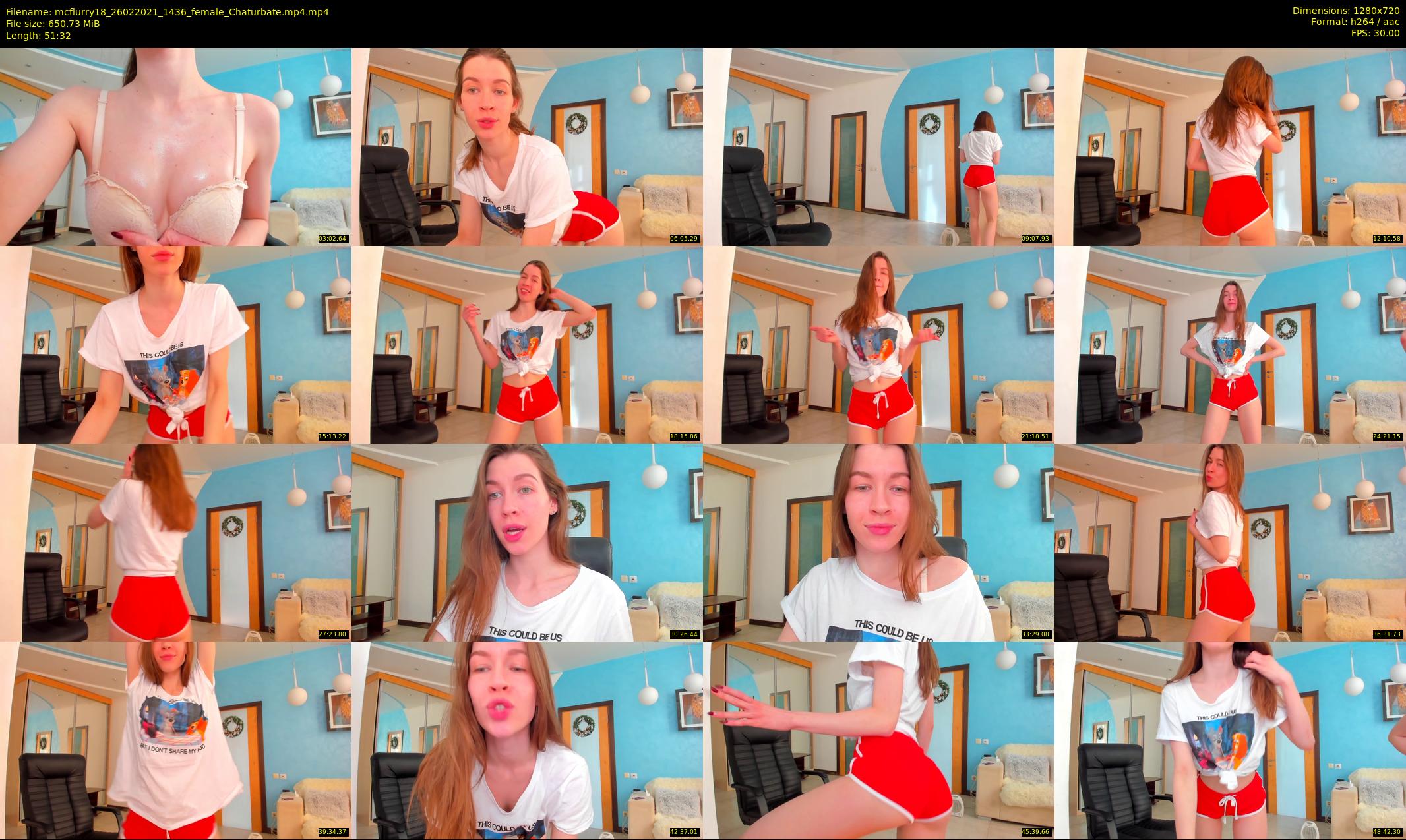 mcflurry18 — 52 minute Chaturbate female cam show recording, 720p, Feb 26, 2021