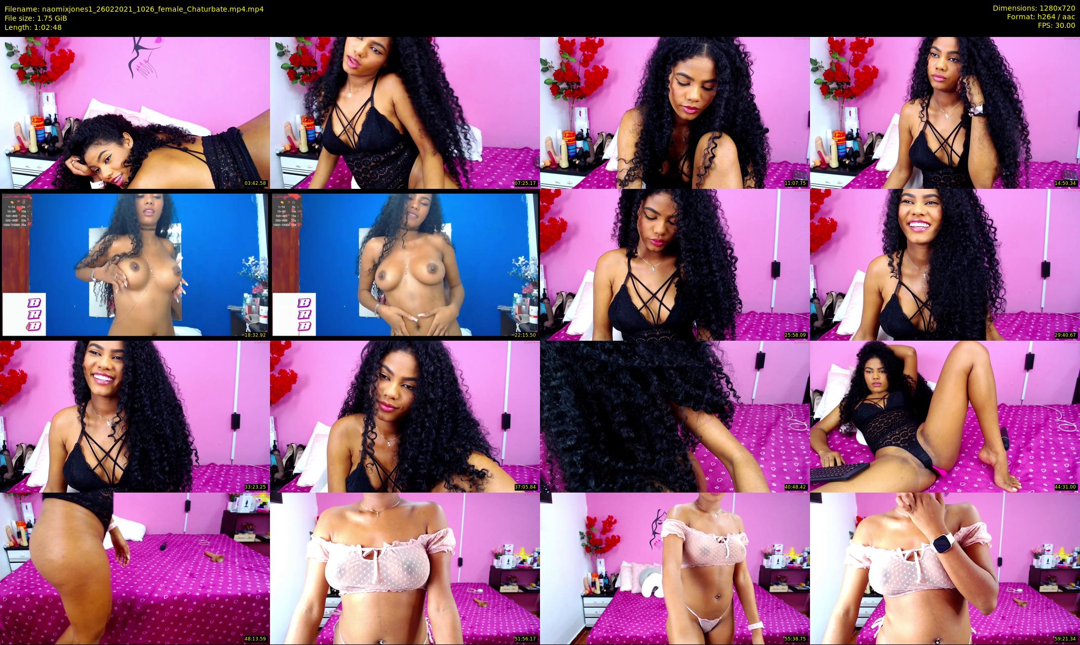 naomixjones1 — 63 minute Chaturbate female cam show recording, 720p, Feb 26, 2021