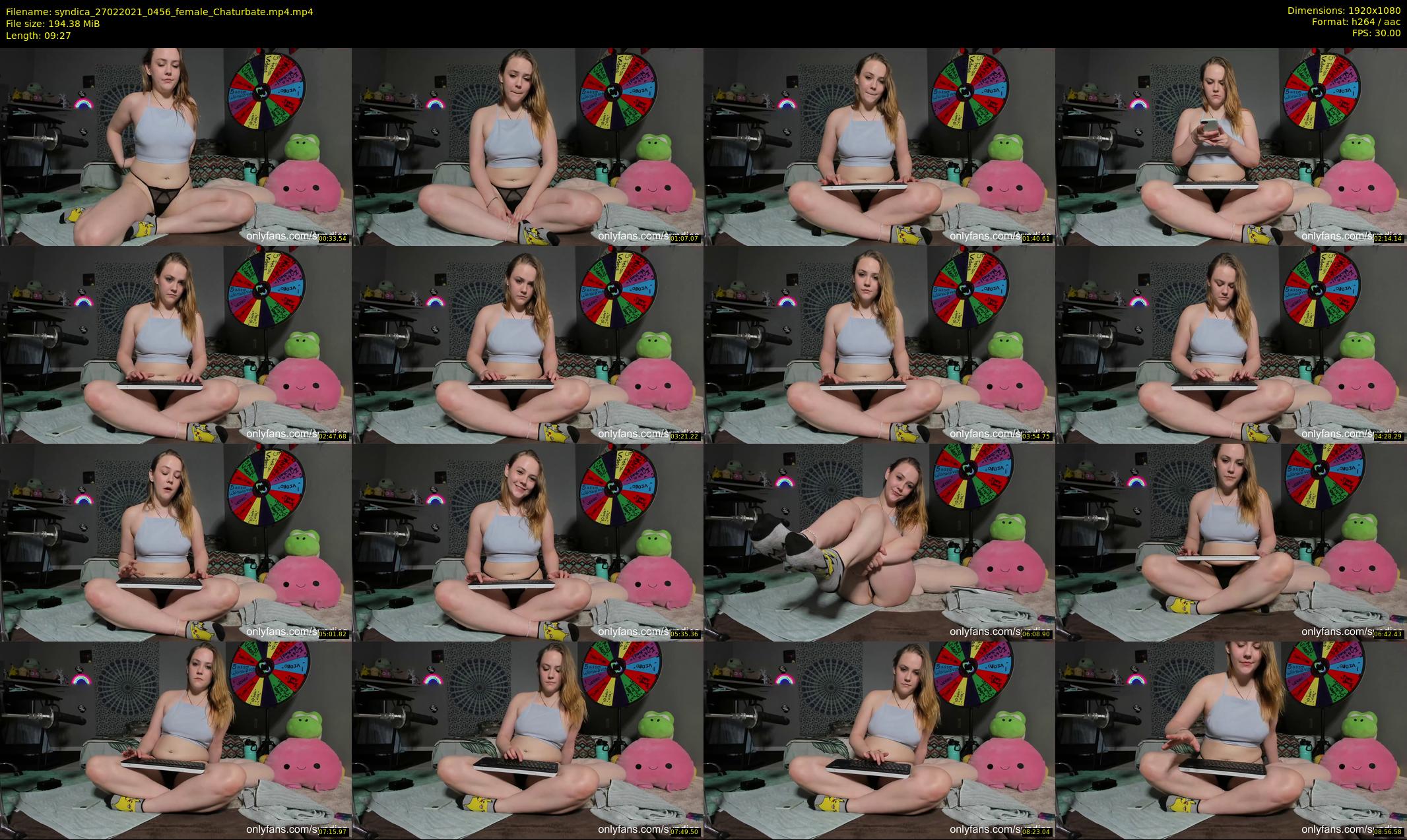 syndica — 10 minute Chaturbate female cam show recording, 1080p, Feb 27, 2021