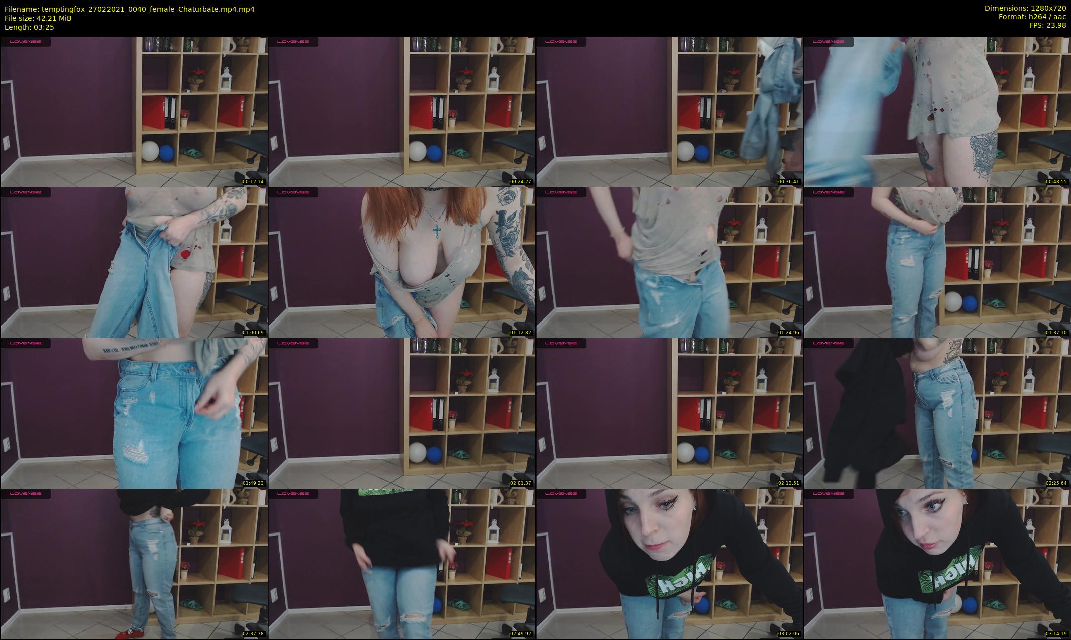 temptingfox — 4 minute Chaturbate female cam show recording, 720p, Feb 27, 2021