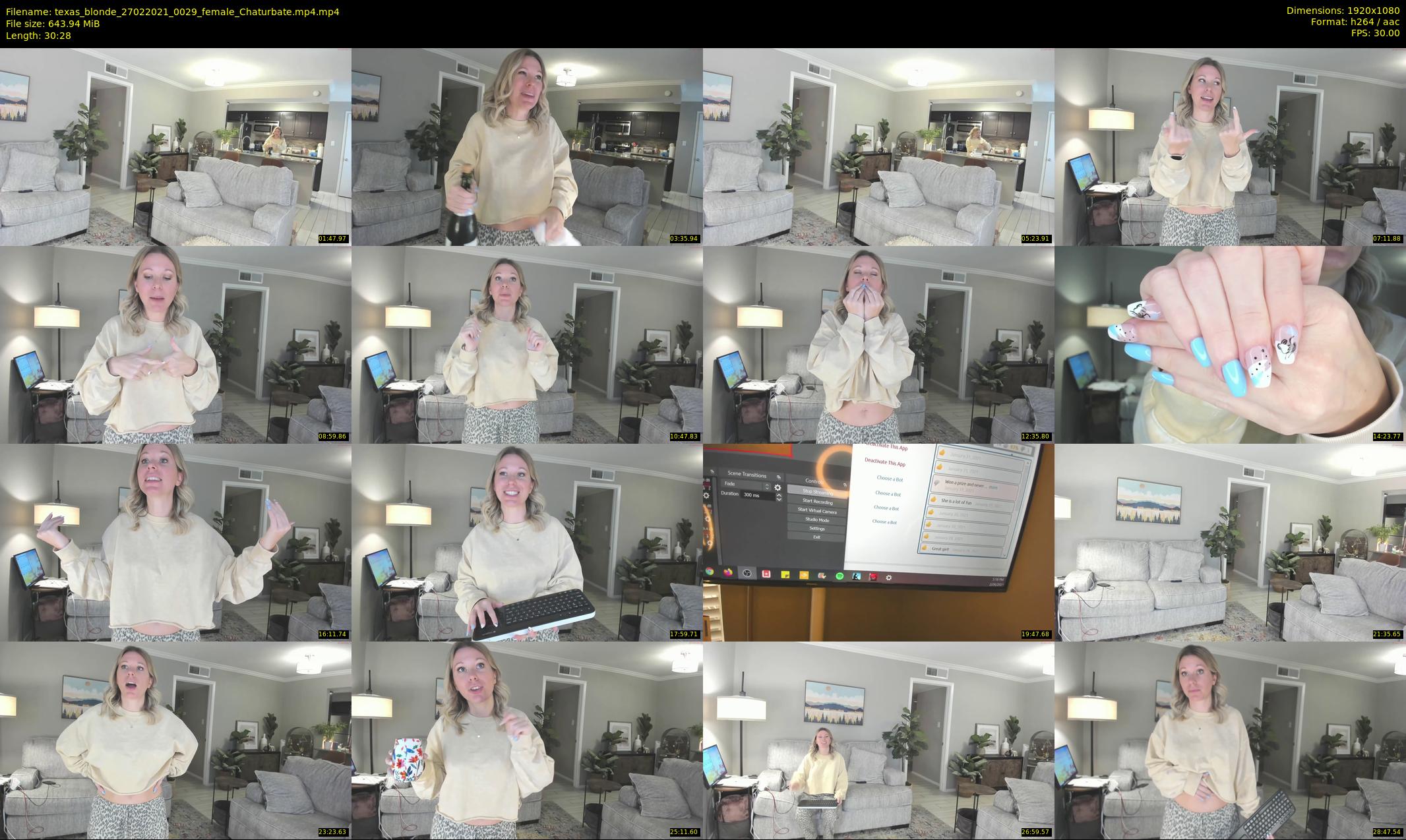 texas_blonde — 31 minute Chaturbate female cam show recording, 1080p, Feb 27, 2021