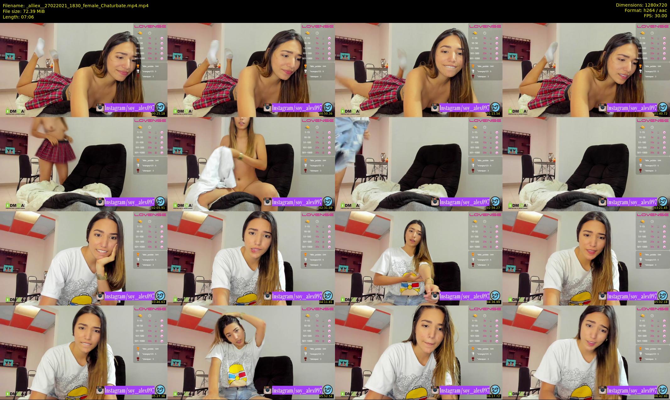 _alliex_ — 8 minute Chaturbate female cam show recording, 720p, Feb 27, 2021