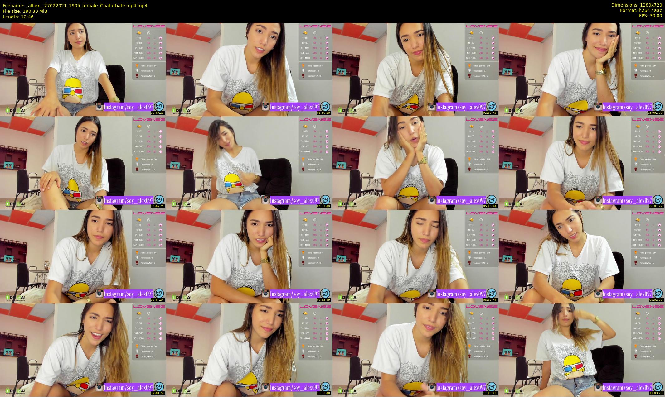 _alliex_ — 13 minute Chaturbate female cam show recording, 720p, Feb 27, 2021
