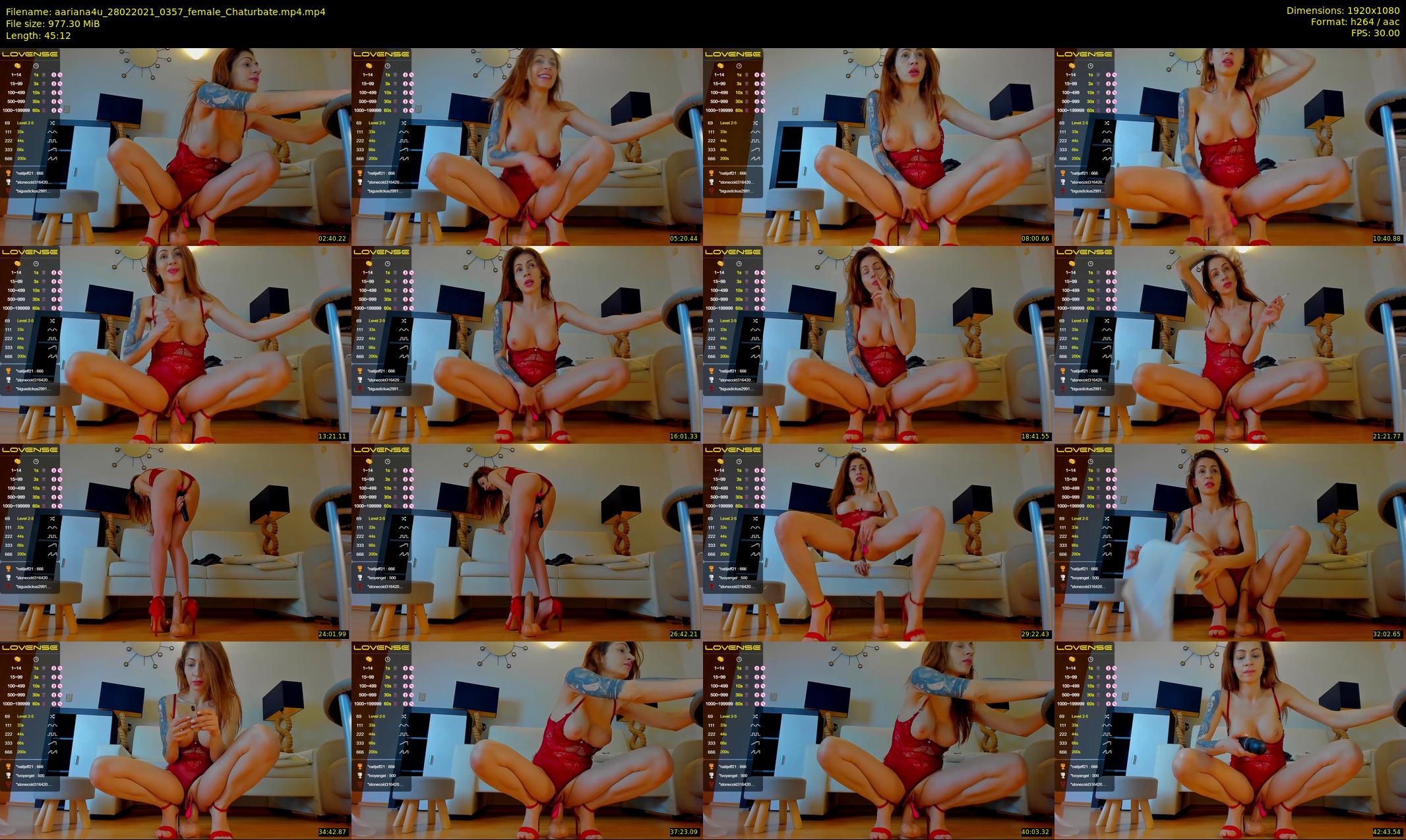 aariana4u — 46 minute Chaturbate female cam show recording, 1080p, Feb 28, 2021