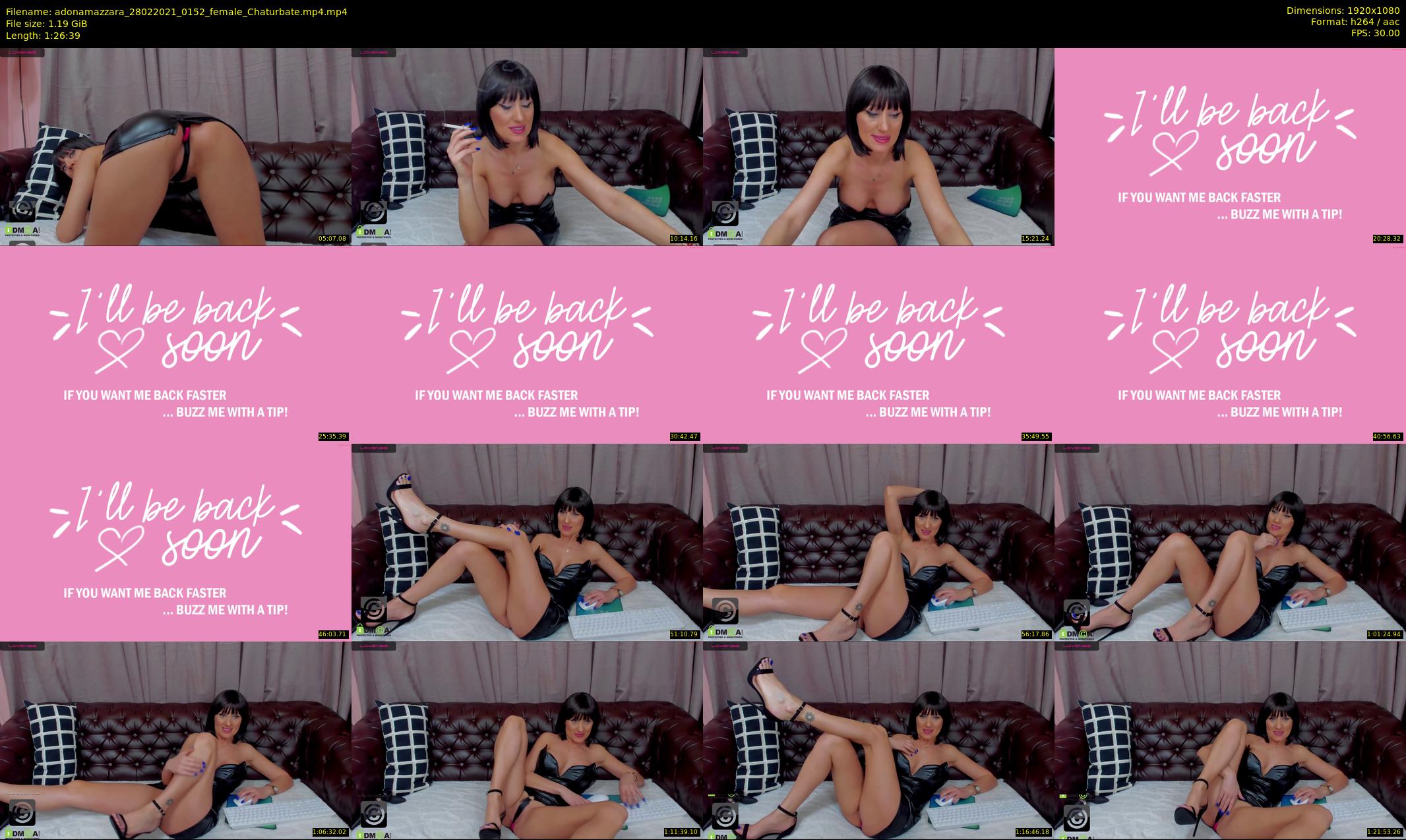 adonamazzara — 87 minute Chaturbate female cam show recording, 1080p, Feb 28, 2021