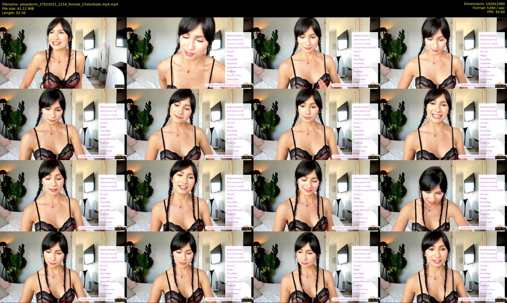 alejastorm — 3 minute Chaturbate female cam show recording, 1080p, Feb 27, 2021