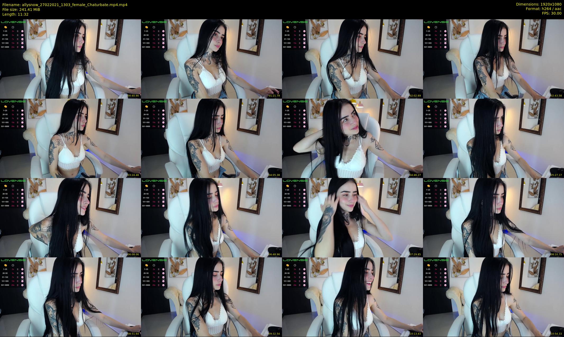 allysnow — 12 minute Chaturbate female cam show recording, 1080p, Feb 27, 2021
