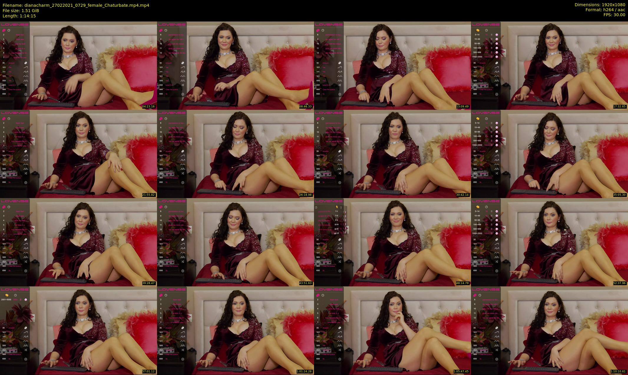 dianacharm — 75 minute Chaturbate female cam show recording, 1080p, Feb 27, 2021