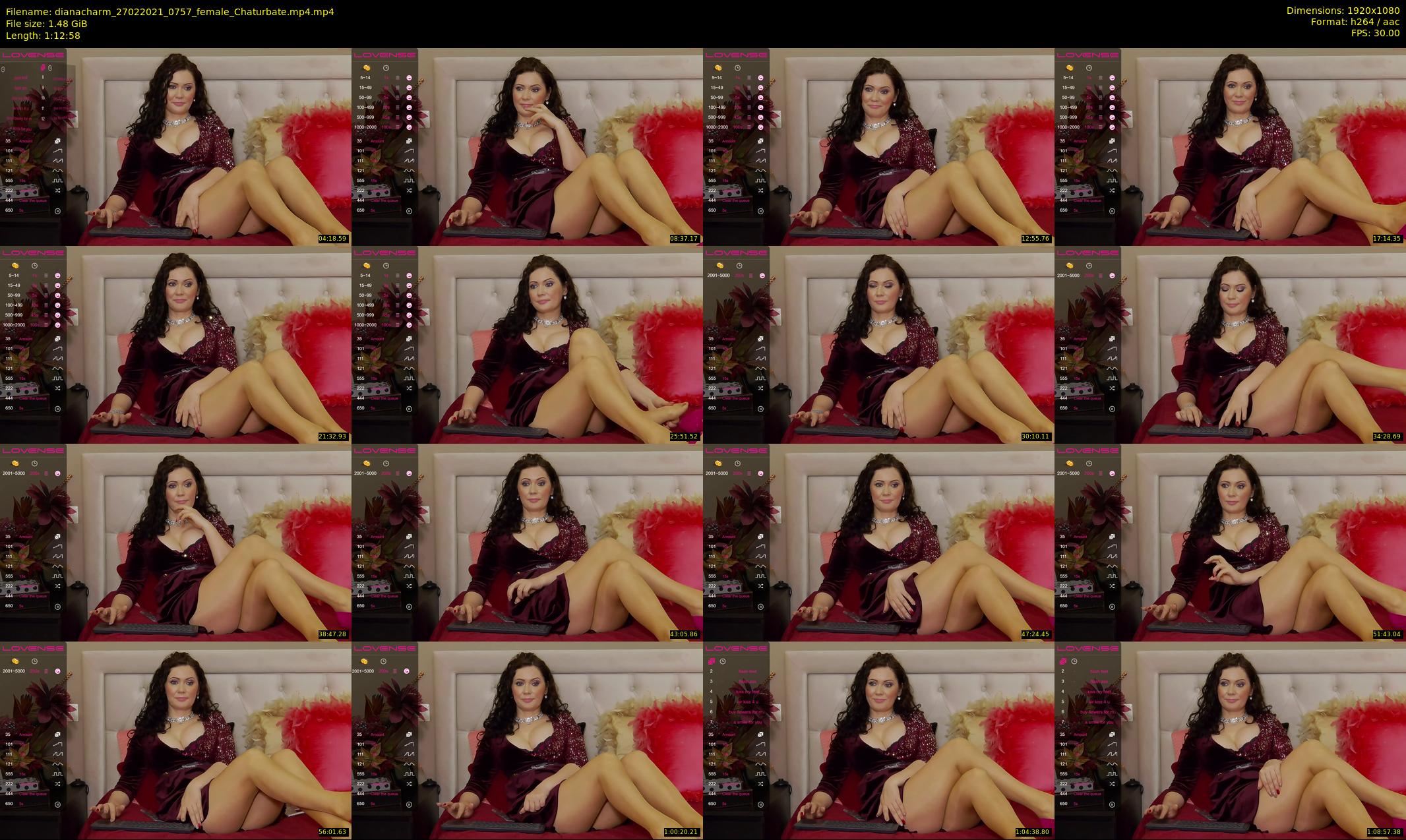 dianacharm — 73 minute Chaturbate female cam show recording, 1080p, Feb 27, 2021