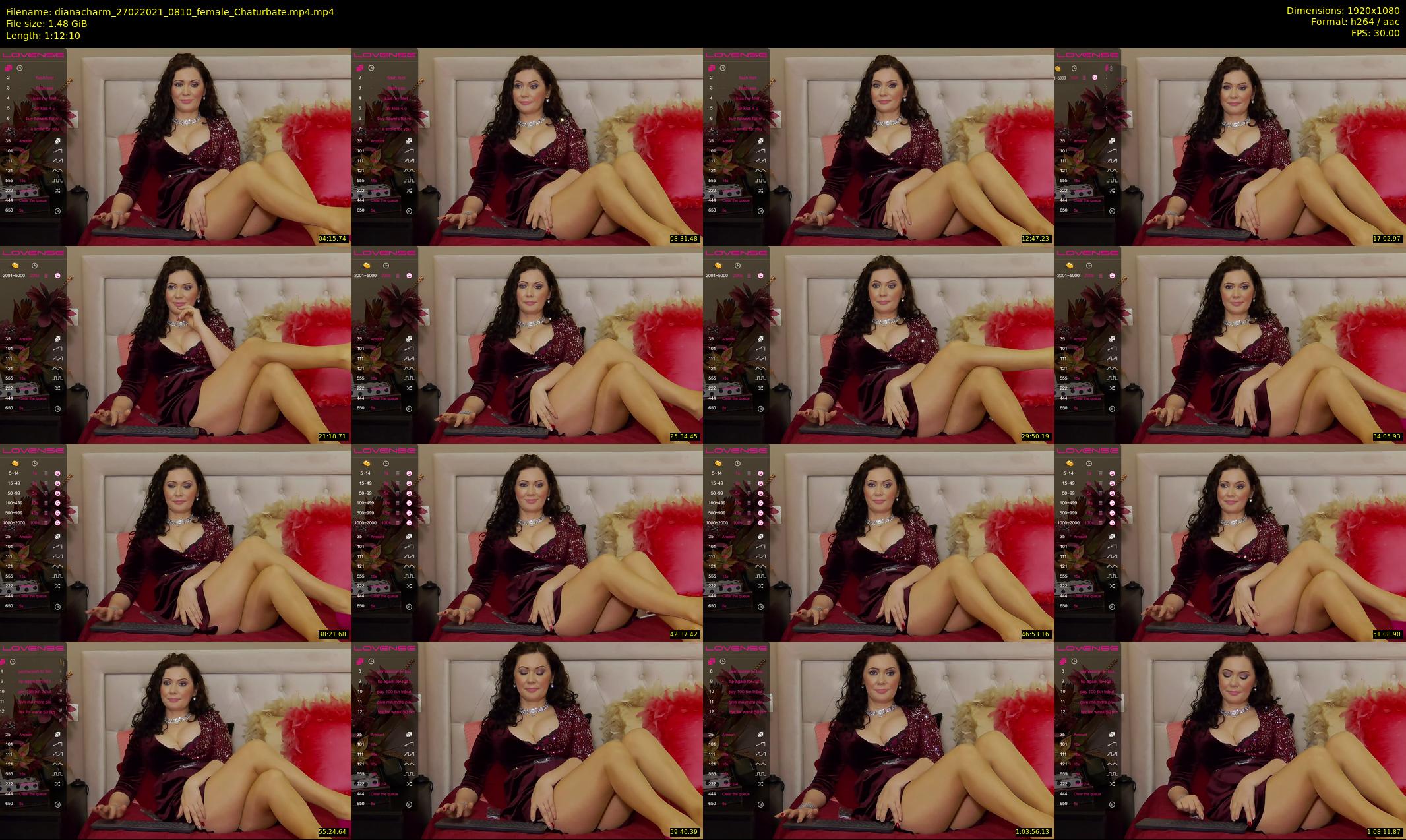 dianacharm — 73 minute Chaturbate female cam show recording, 1080p, Feb 27, 2021