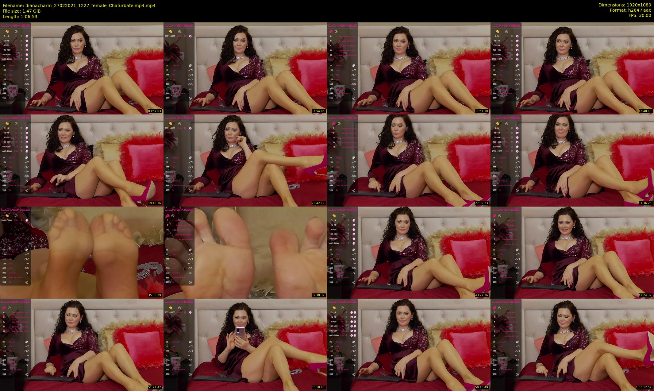 dianacharm — 67 minute Chaturbate female cam show recording, 1080p, Feb 27, 2021