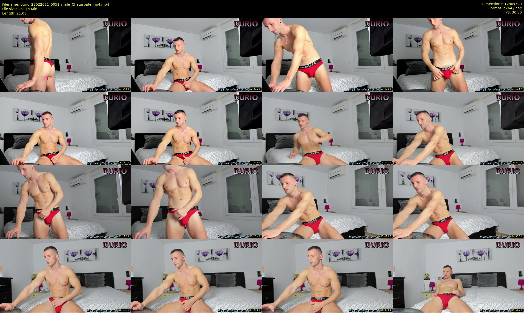 durio — 22 minute Chaturbate male cam show recording, 720p, Feb 28, 2021