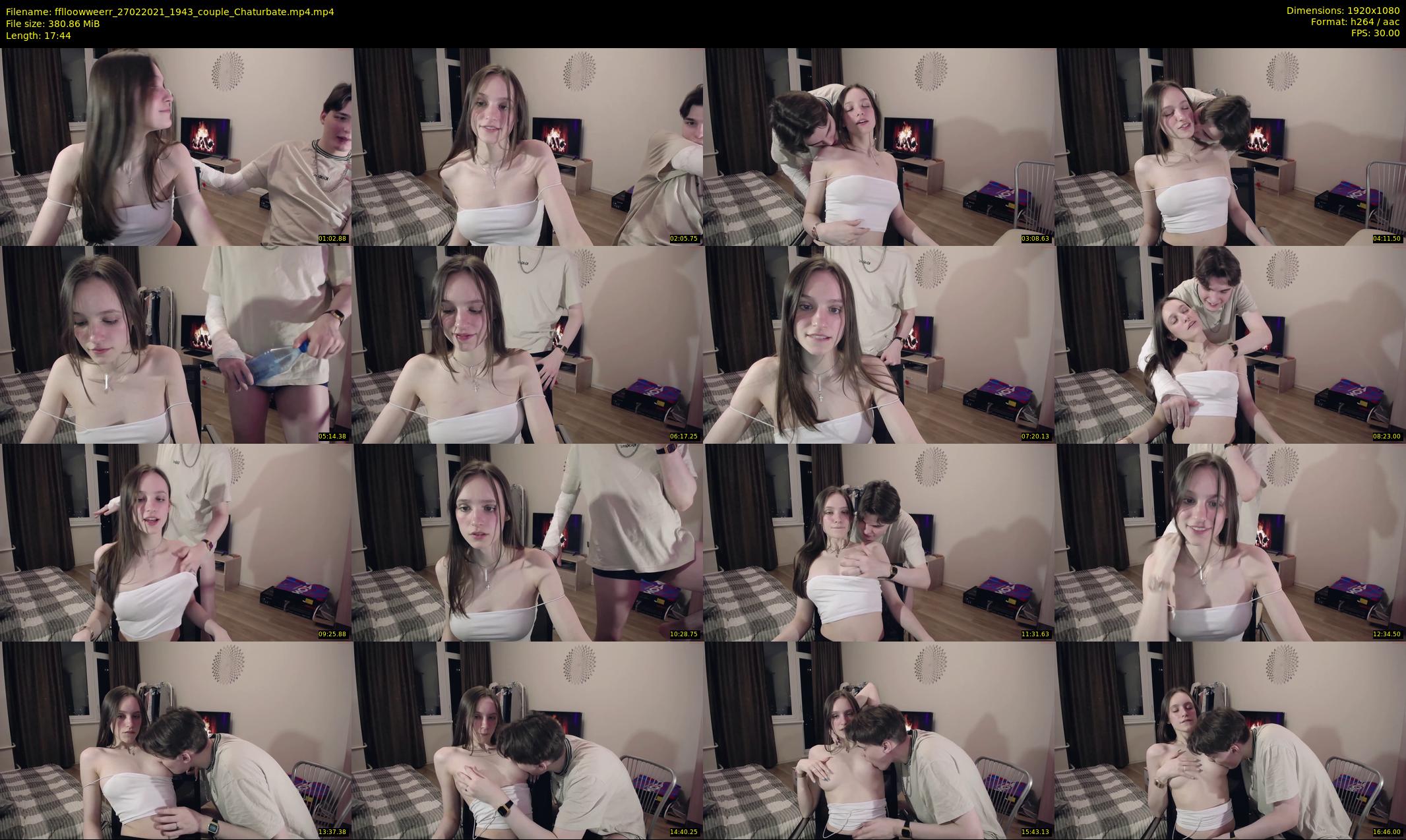 fflloowweerr — 18 minute Chaturbate couple cam show recording, 1080p, Feb 27, 2021