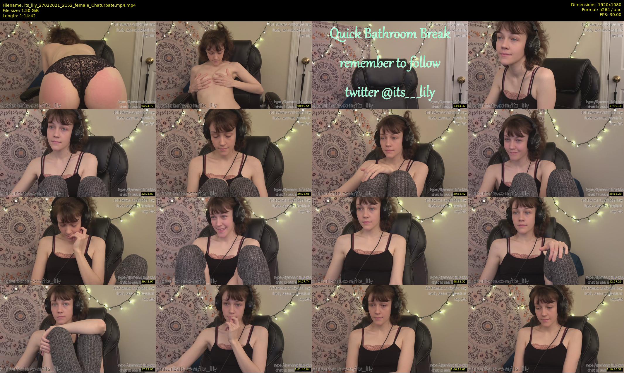 its_lily — 75 minute Chaturbate female cam show recording, 1080p, Feb 27, 2021