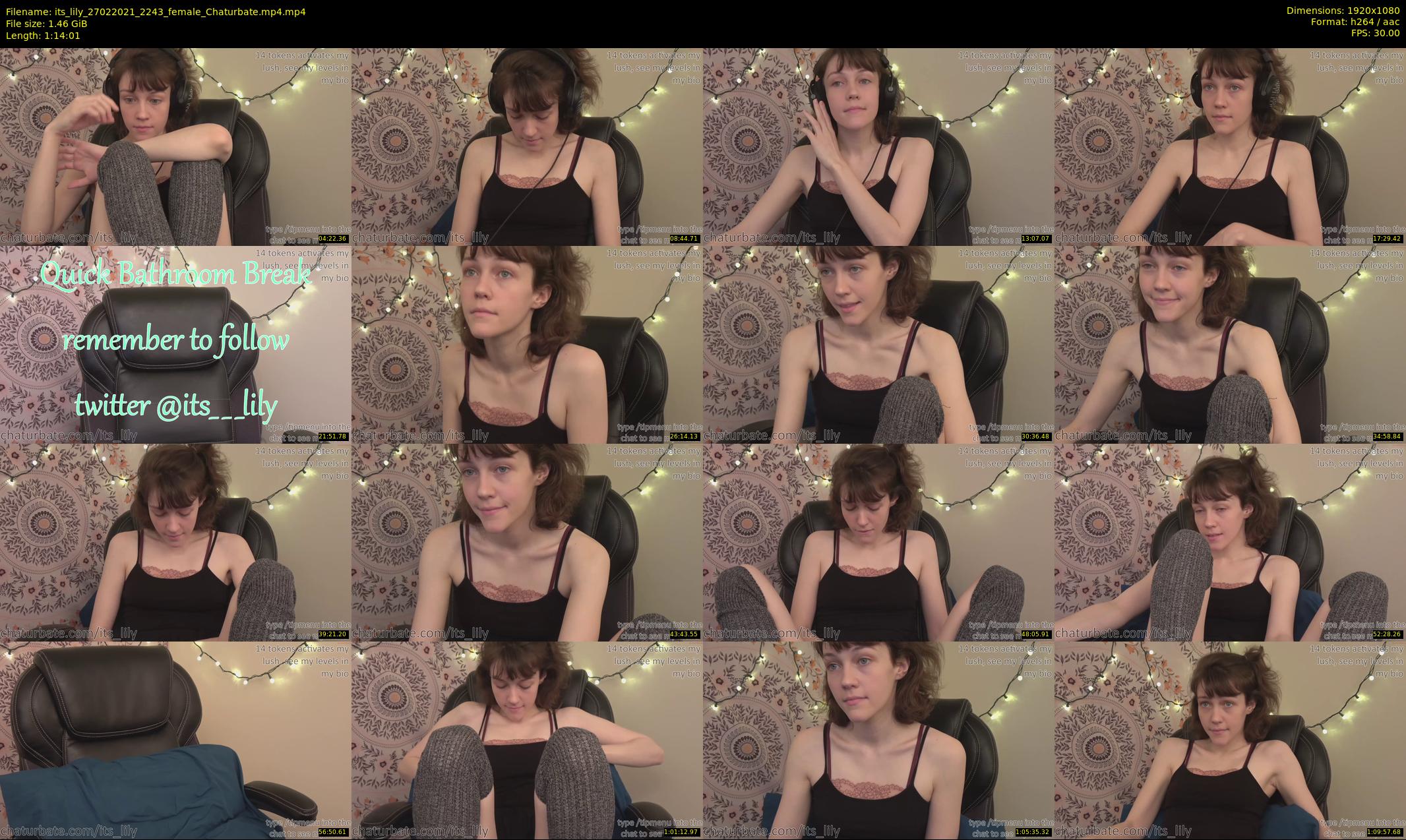 its_lily — 75 minute Chaturbate female cam show recording, 1080p, Feb 27, 2021