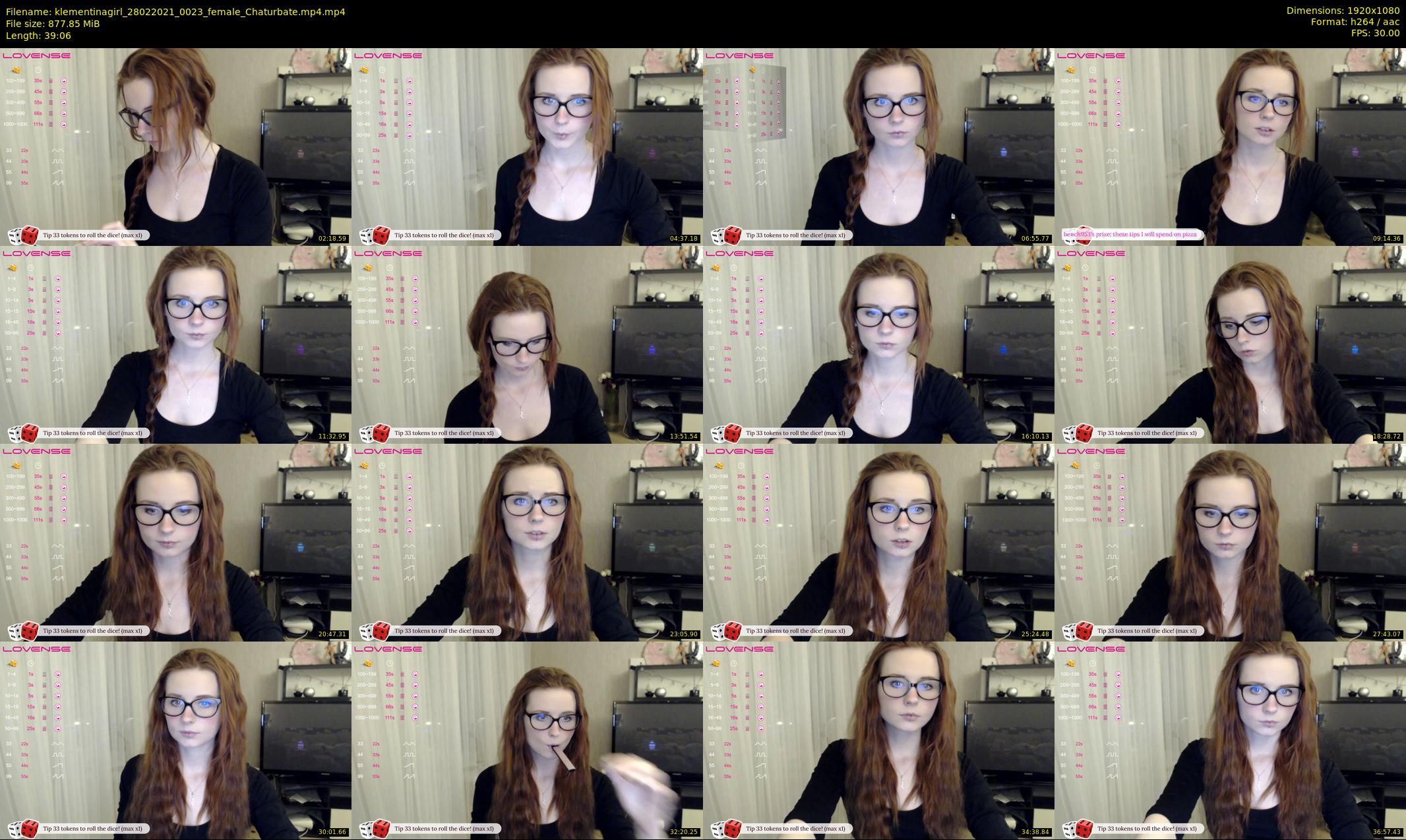 klementinagirl — 40 minute Chaturbate female cam show recording, 1080p, Feb 28, 2021