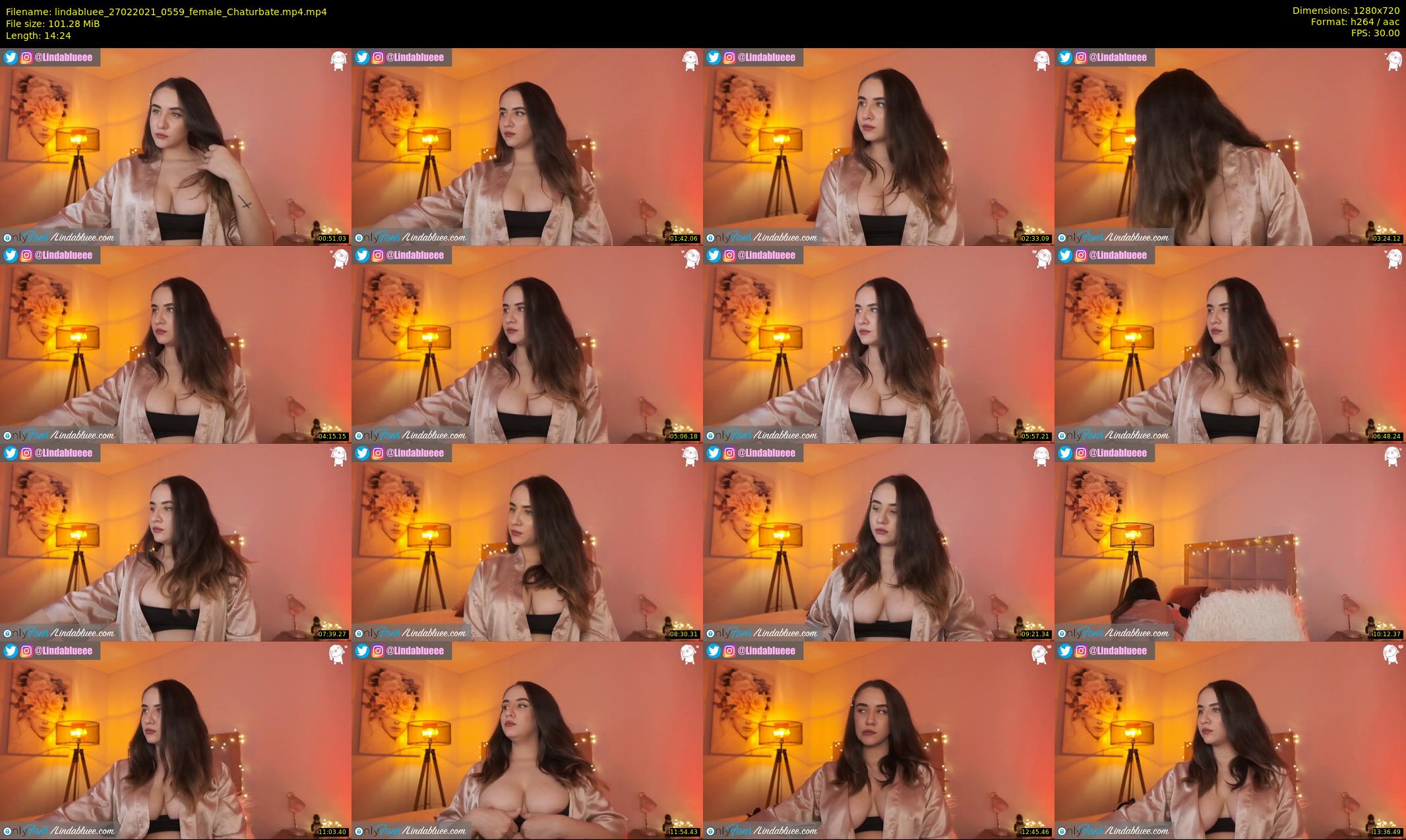 lindabluee — 15 minute Chaturbate female cam show recording, 720p, Feb 27, 2021