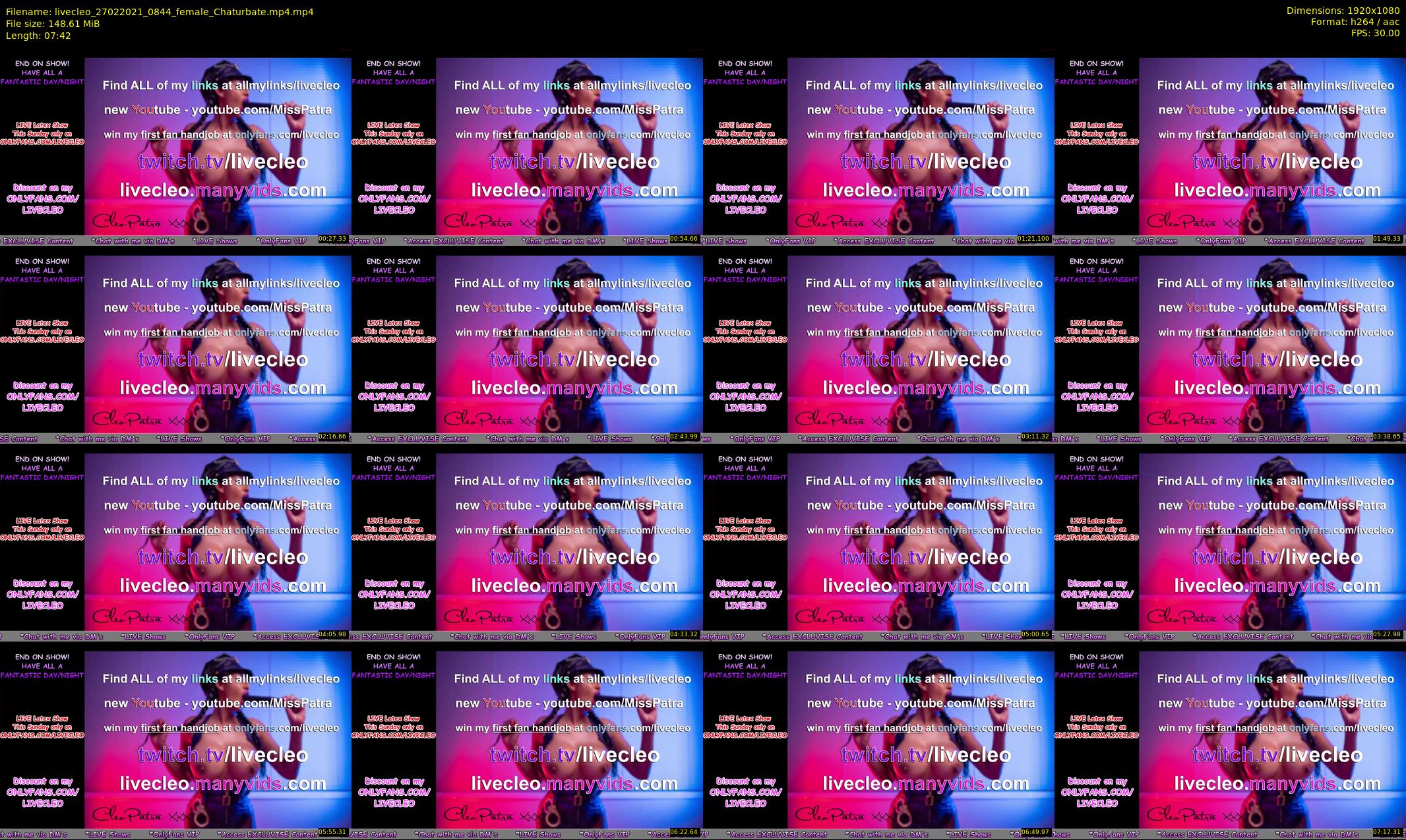 livecleo — 8 minute Chaturbate female cam show recording, 1080p, Feb 27, 2021