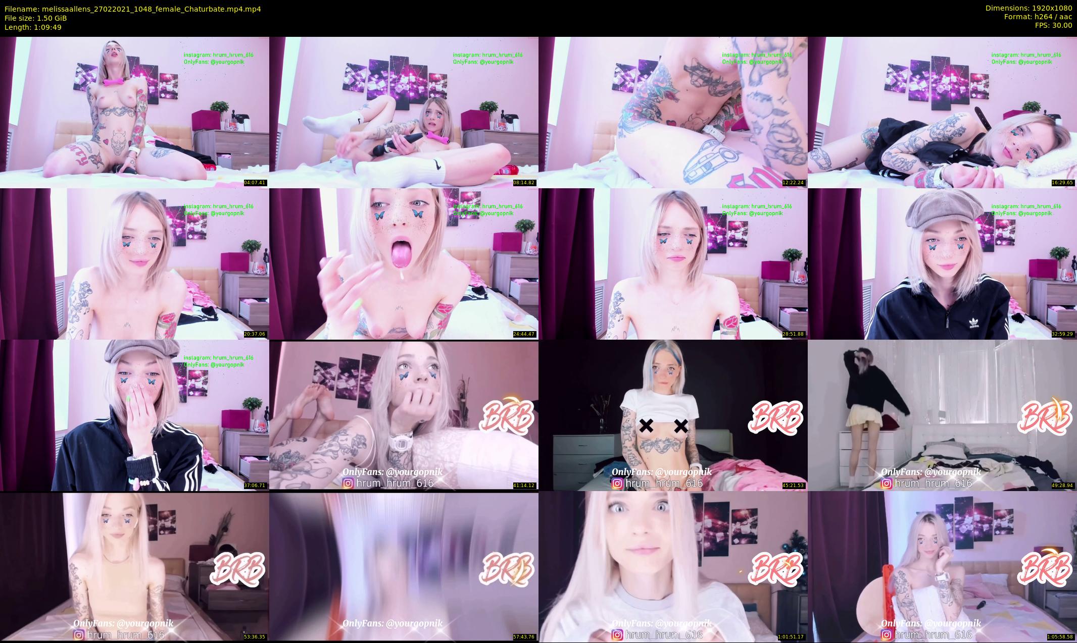 melissaallens — 70 minute Chaturbate female cam show recording, 1080p, Feb 27, 2021