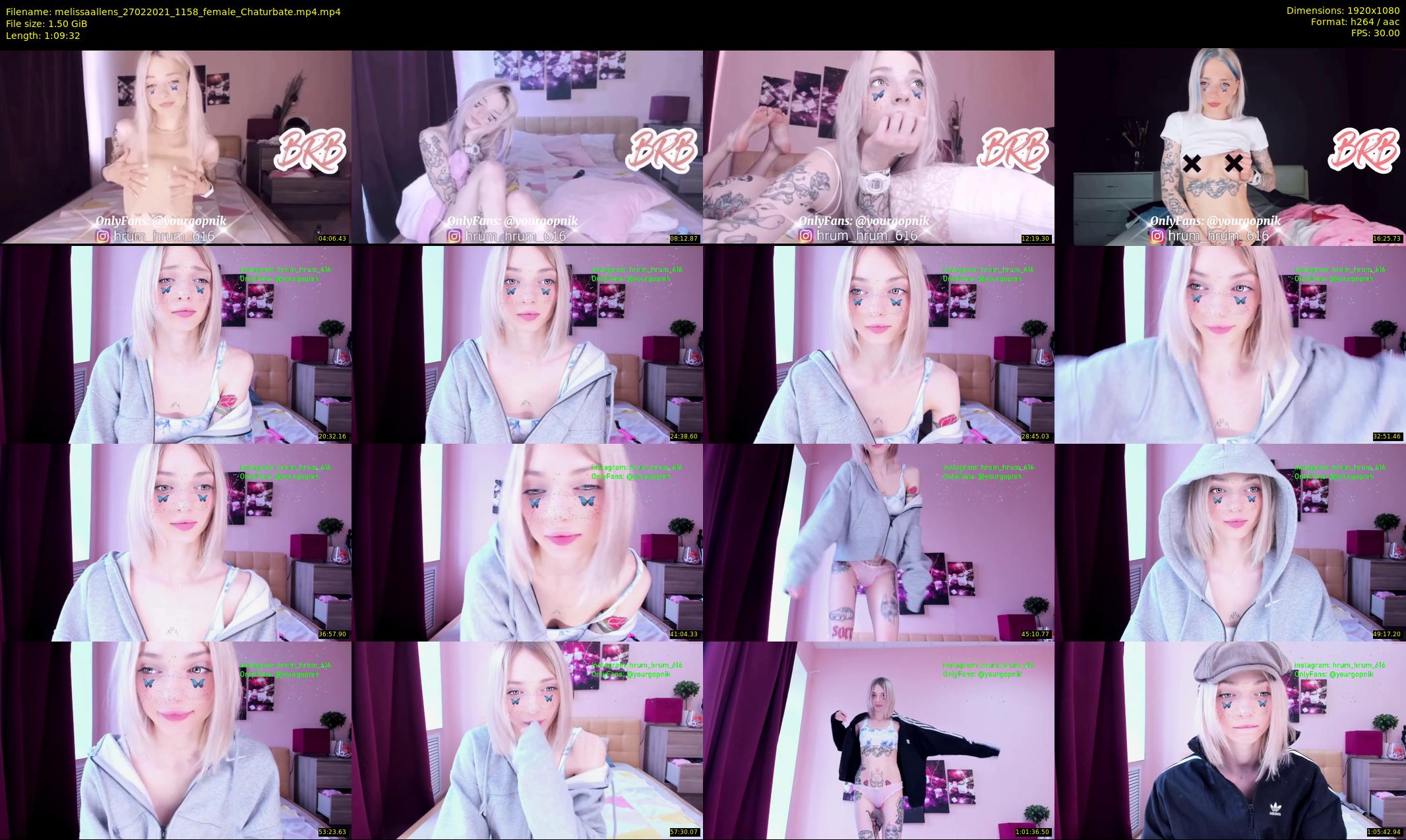 melissaallens — 70 minute Chaturbate female cam show recording, 1080p, Feb 27, 2021