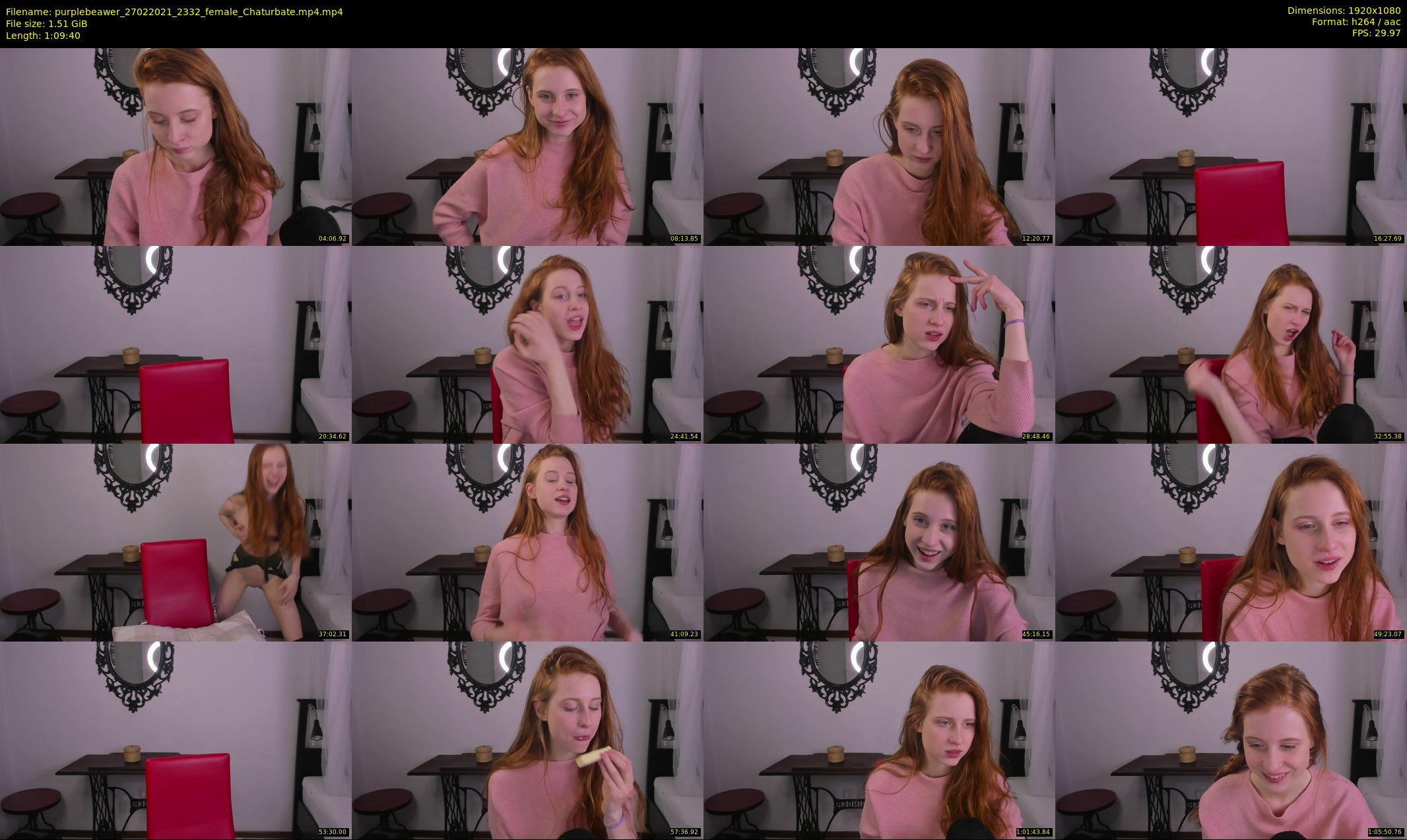 purplebeawer — 70 minute Chaturbate female cam show recording, 1080p, Feb 27, 2021