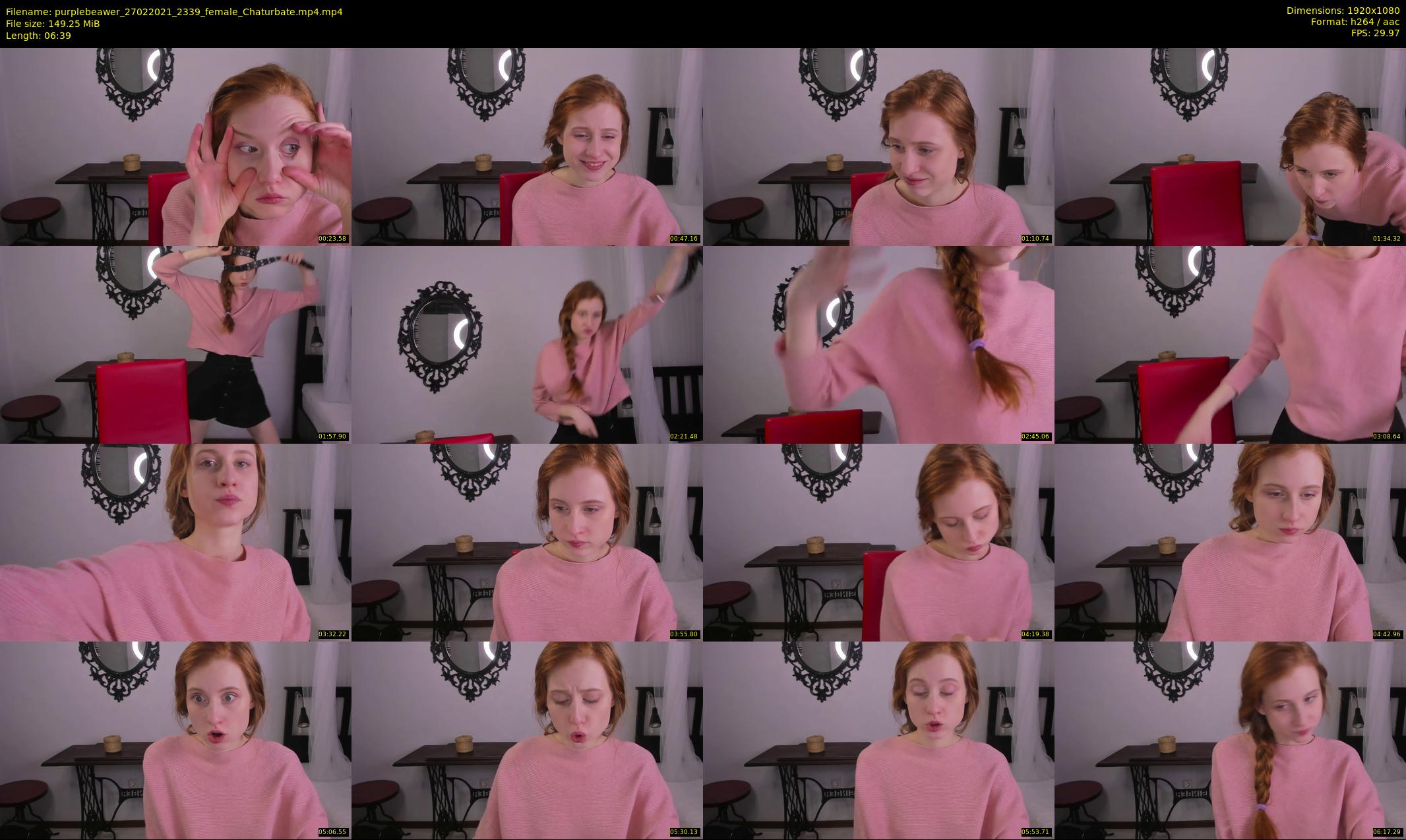 purplebeawer — 7 minute Chaturbate female cam show recording, 1080p, Feb 27, 2021