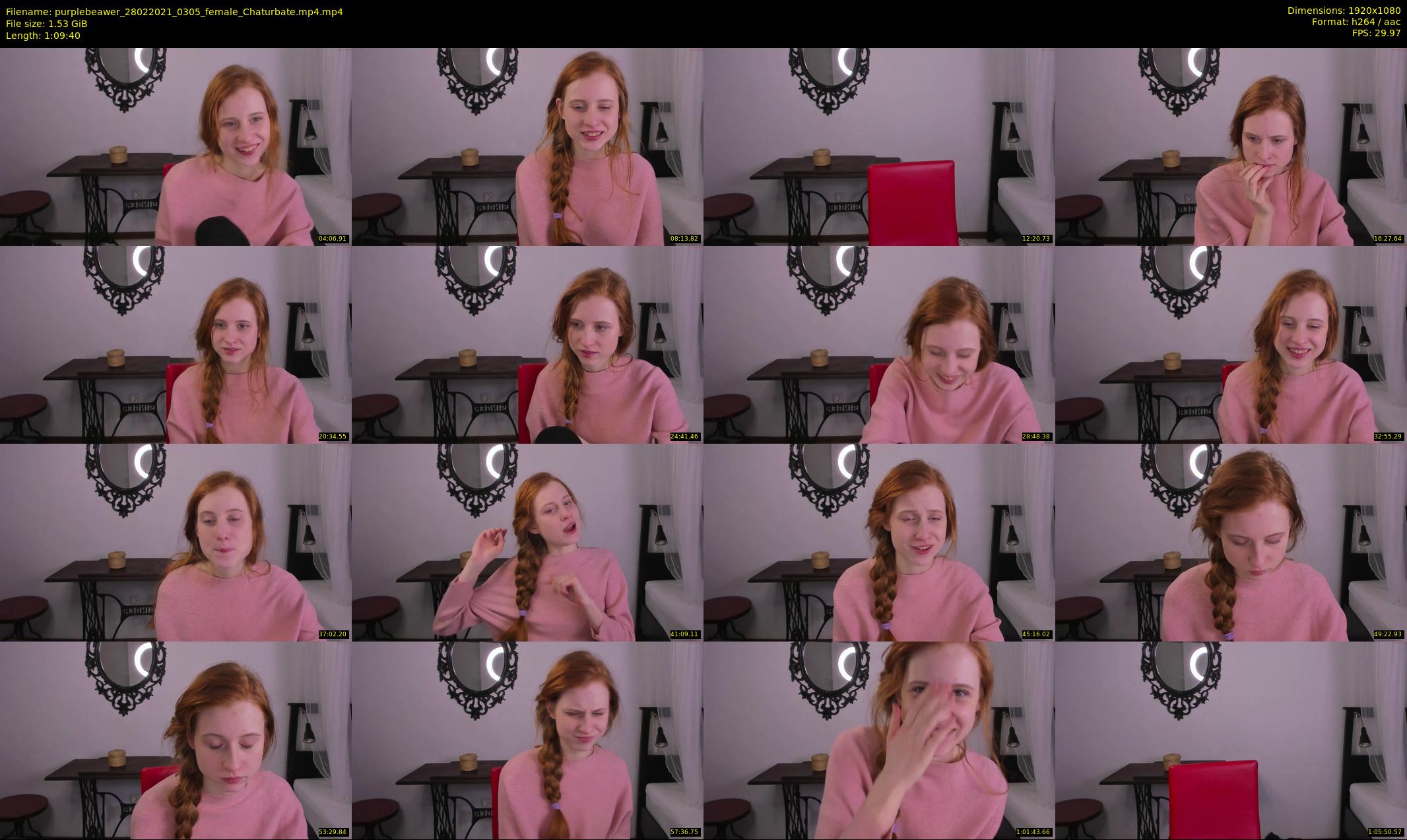 purplebeawer — 70 minute Chaturbate female cam show recording, 1080p, Feb 28, 2021
