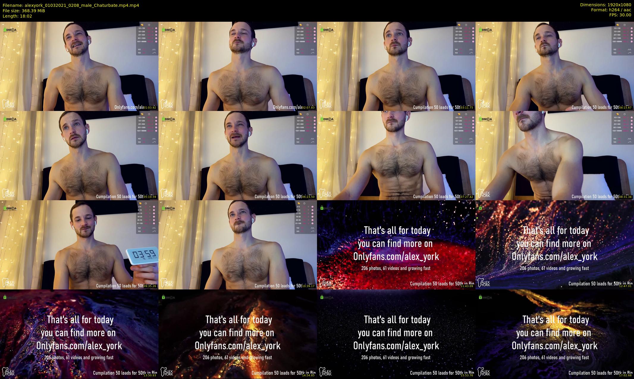 alexyork — 19 minute Chaturbate male cam show recording, 1080p, Mar 1, 2021