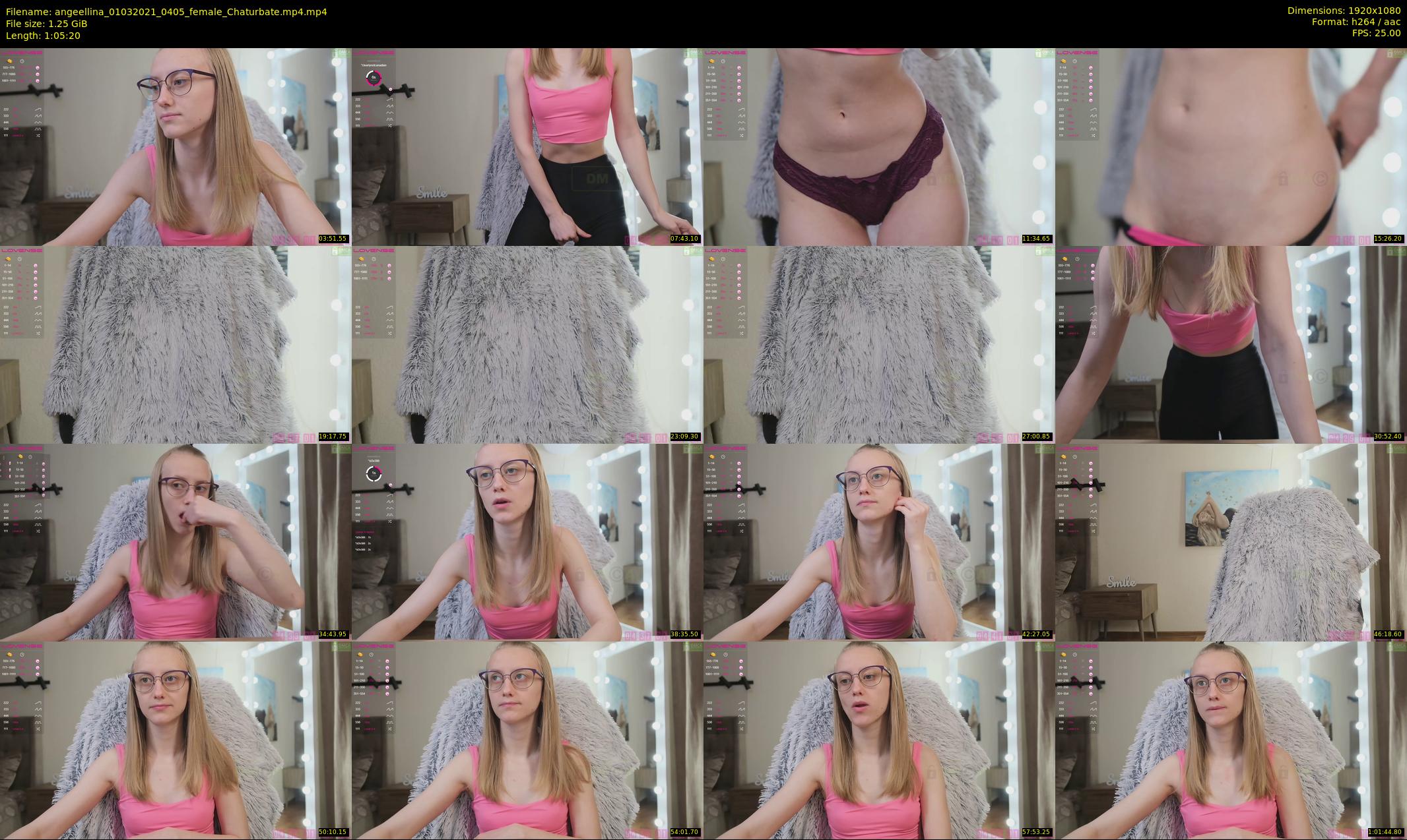 angeellina — 66 minute Chaturbate female cam show recording, 1080p, Mar 1, 2021