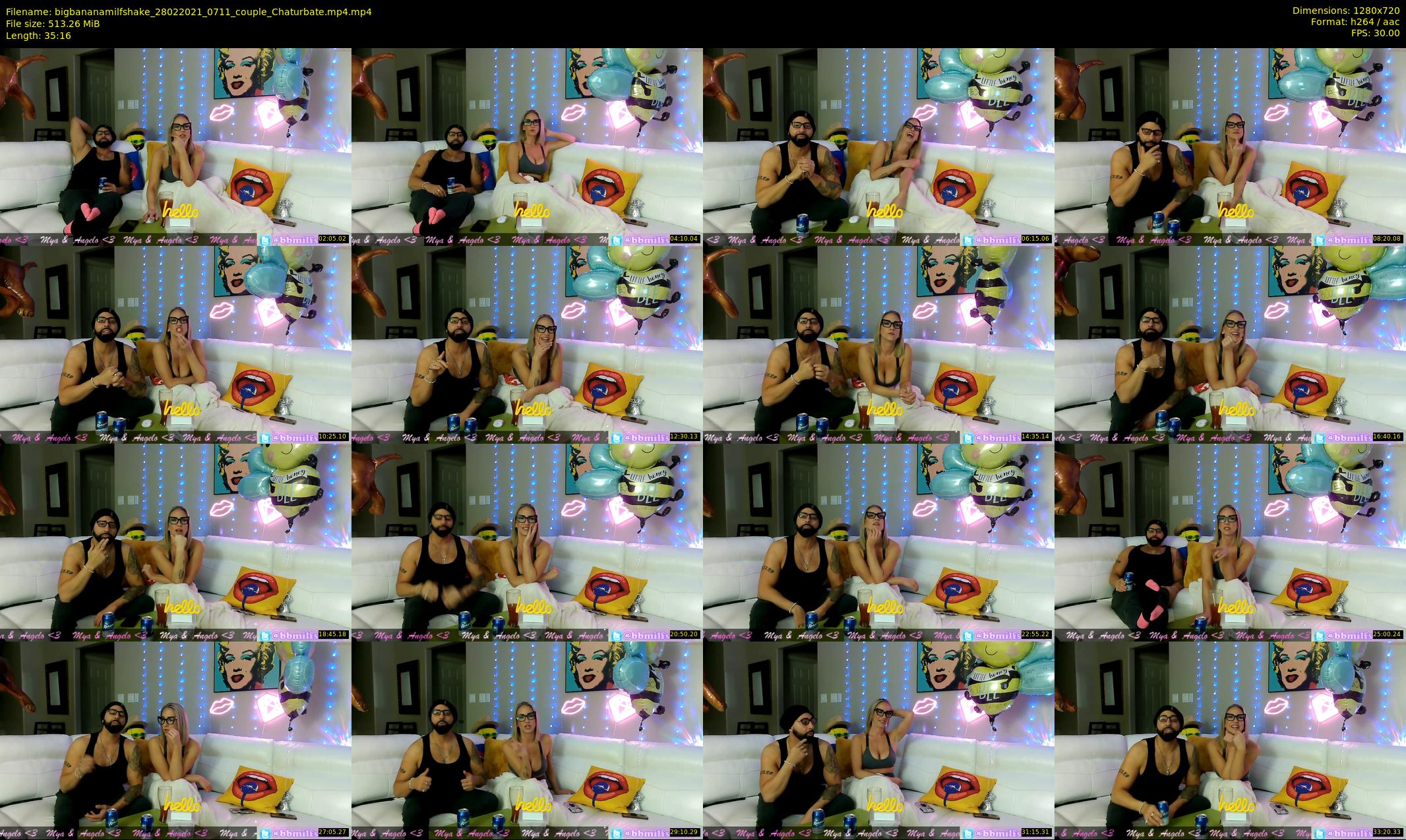 bigbananamilfshake — 36 minute Chaturbate couple cam show recording, 720p, Feb 28, 2021