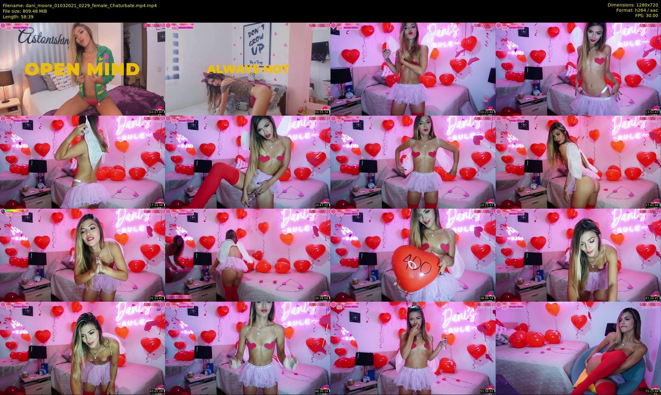 dani_moore — 59 minute Chaturbate female cam show recording, 720p, Mar 1, 2021