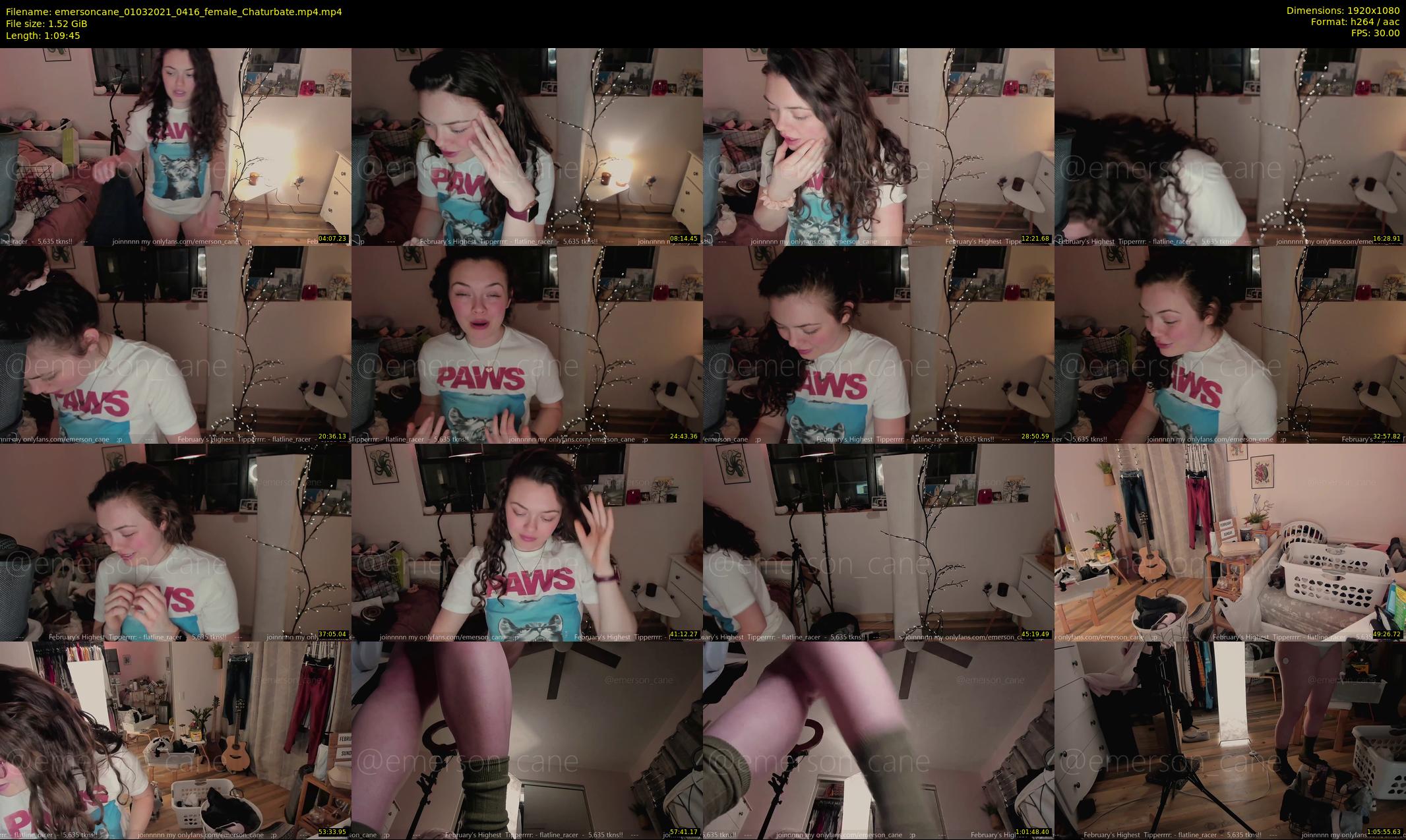 emersoncane — 70 minute Chaturbate female cam show recording, 1080p, Mar 1, 2021