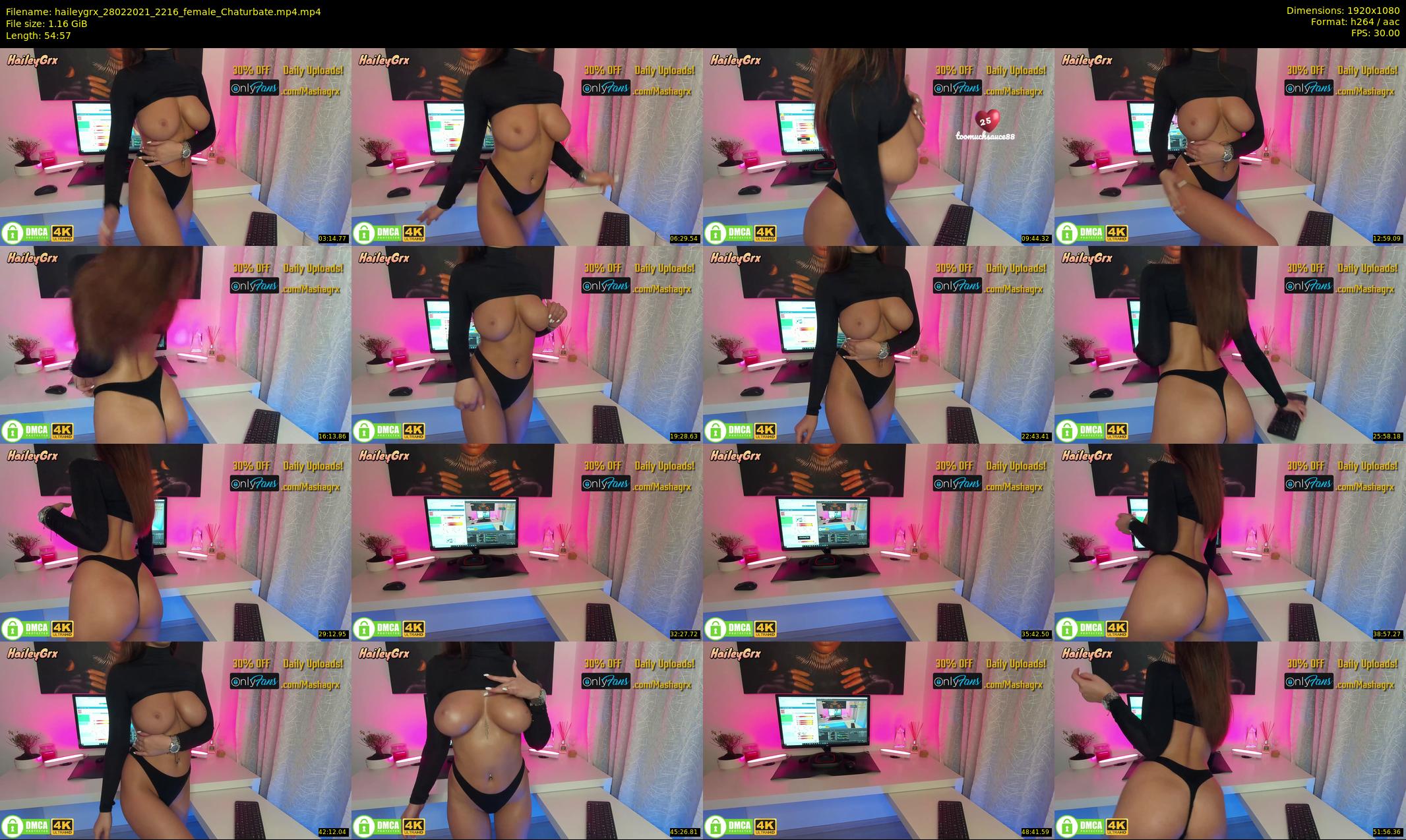 haileygrx — 55 minute Chaturbate female cam show recording, 1080p, Feb 28, 2021