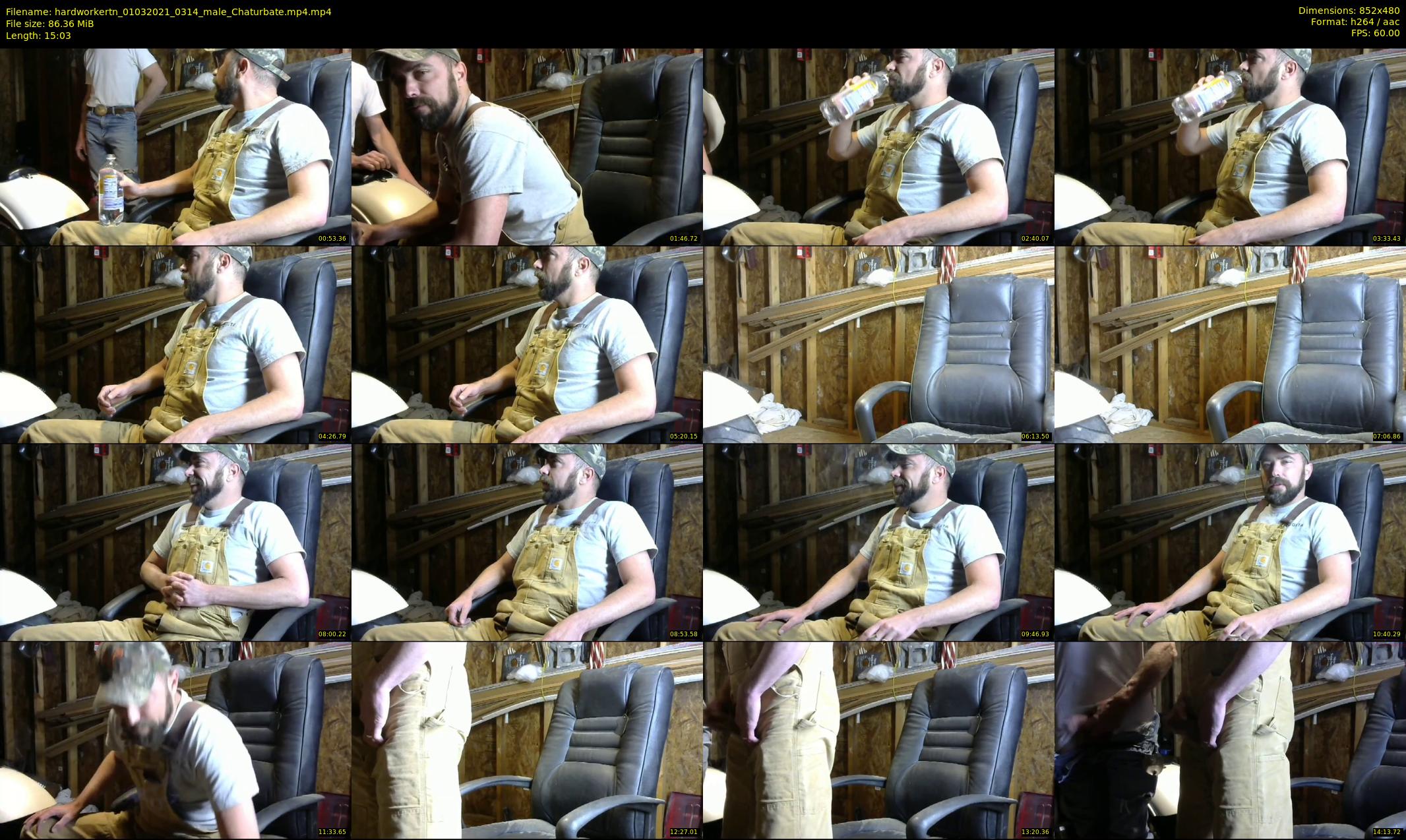 hardworkertn — 16 minute Chaturbate male cam show recording, 480p, Mar 1, 2021