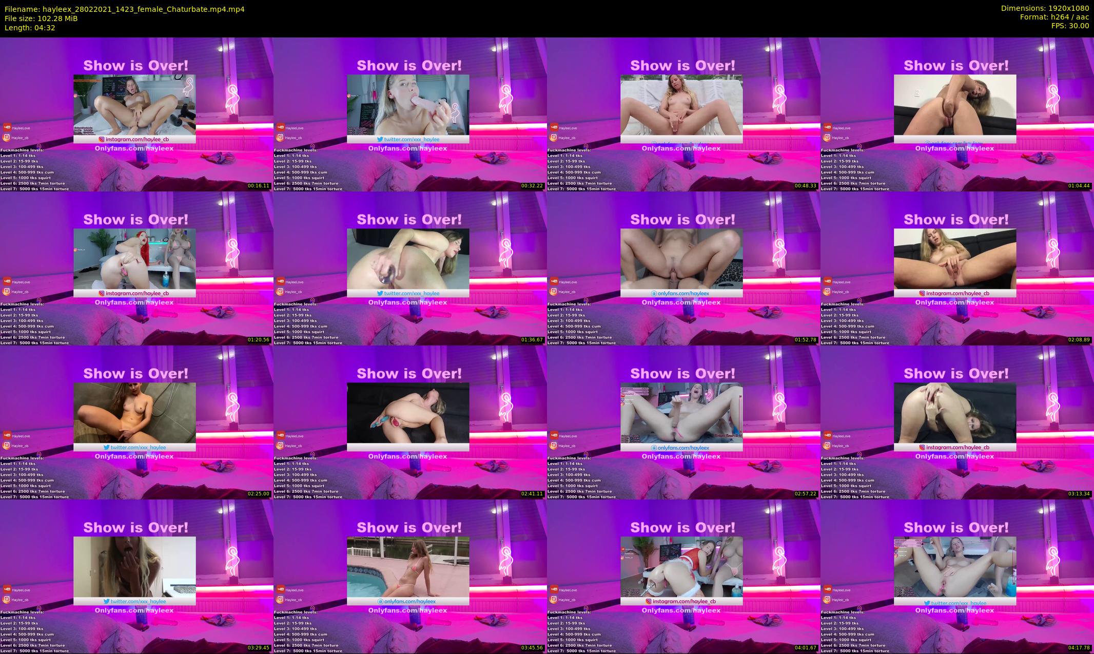hayleex — 5 minute Chaturbate female cam show recording, 1080p, Feb 28, 2021
