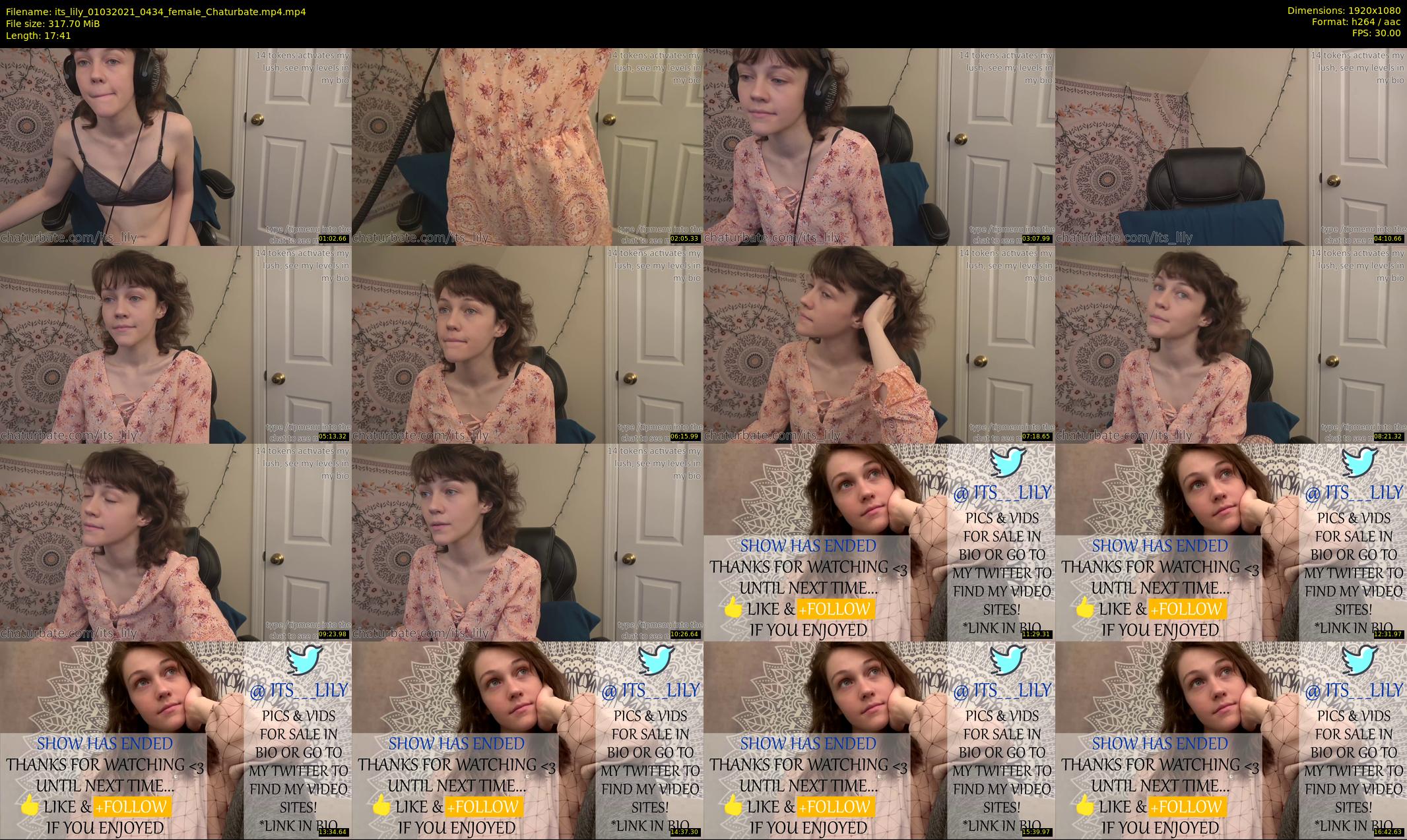 its_lily — 18 minute Chaturbate female cam show recording, 1080p, Mar 1, 2021