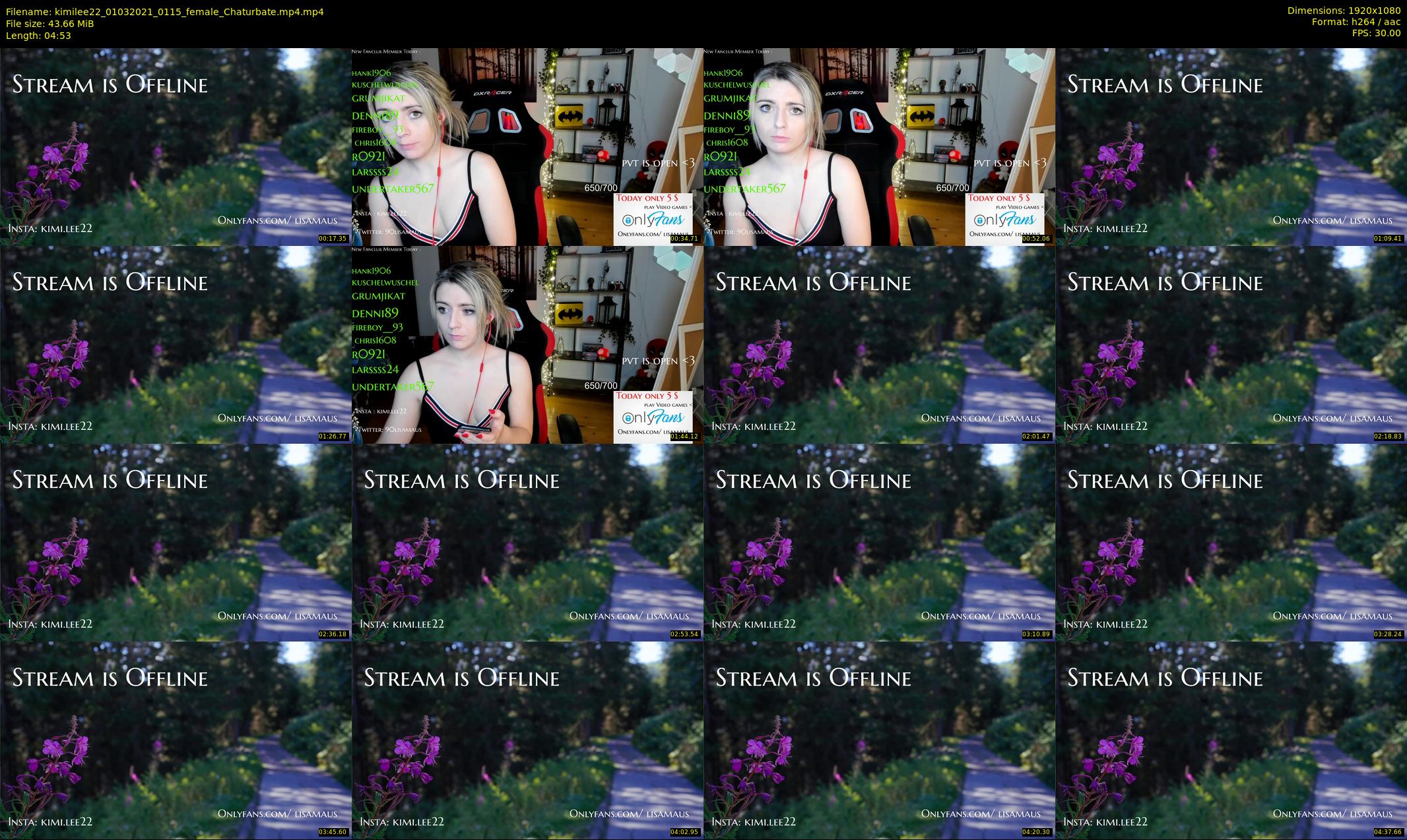 kimilee22 — 5 minute Chaturbate female cam show recording, 1080p, Mar 1, 2021