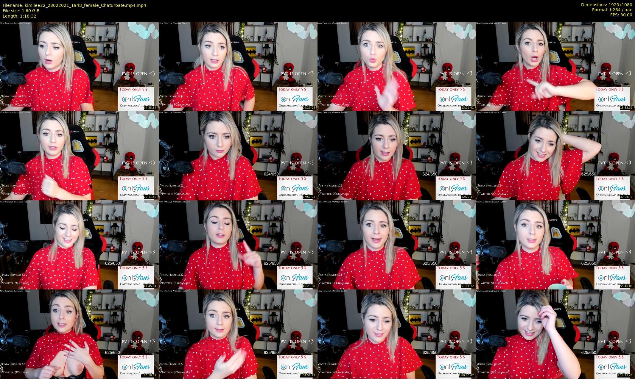 kimilee22 — 79 minute Chaturbate female cam show recording, 1080p, Feb 28, 2021
