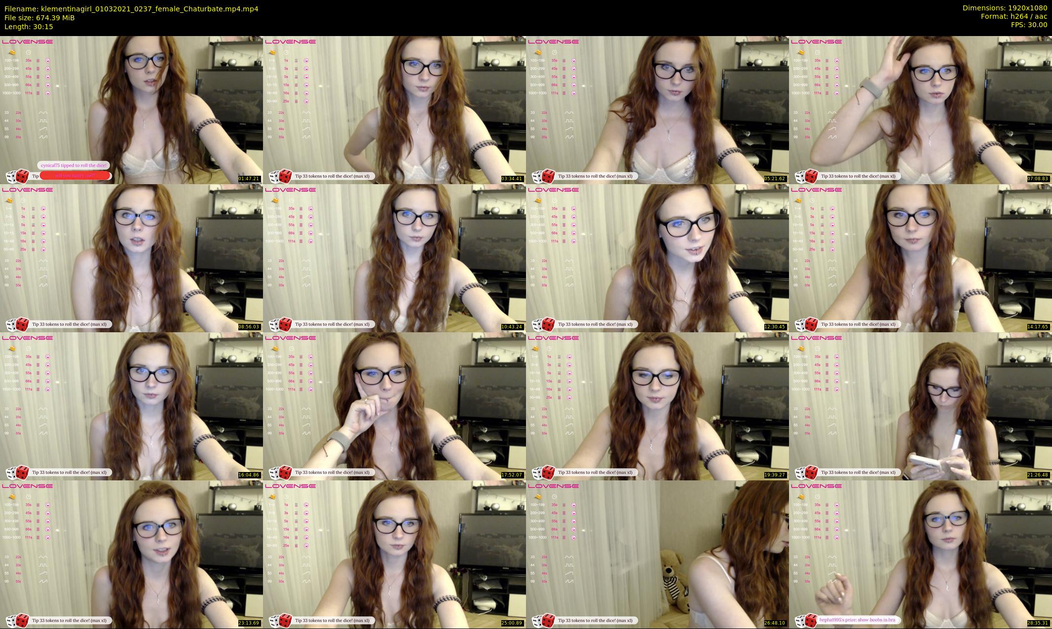 klementinagirl — 31 minute Chaturbate female cam show recording, 1080p, Mar 1, 2021