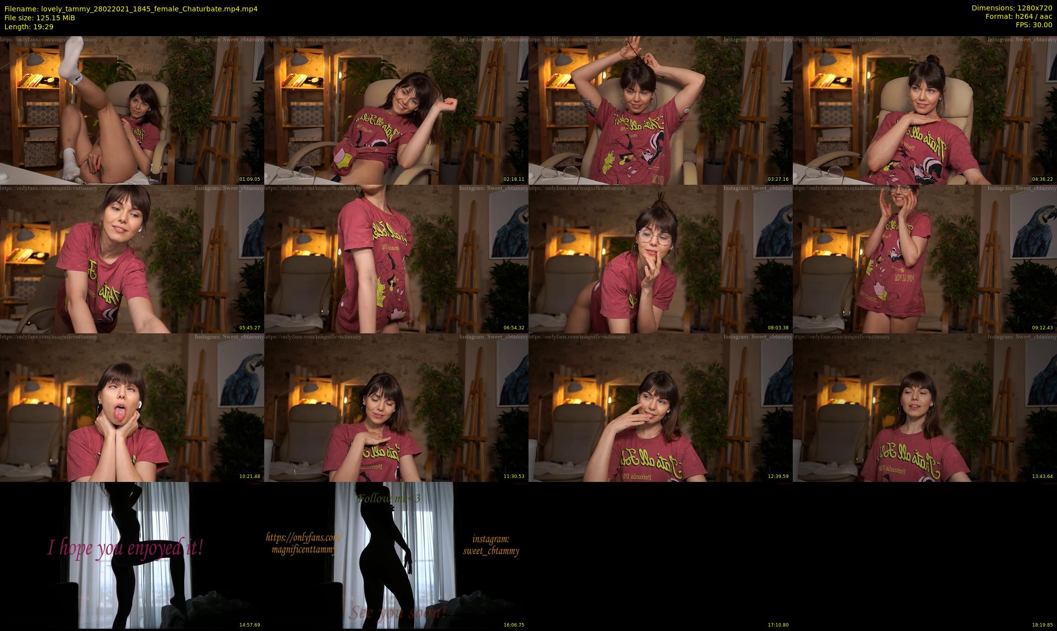 lovely_tammy — 20 minute Chaturbate female cam show recording, 720p, Feb 28, 2021