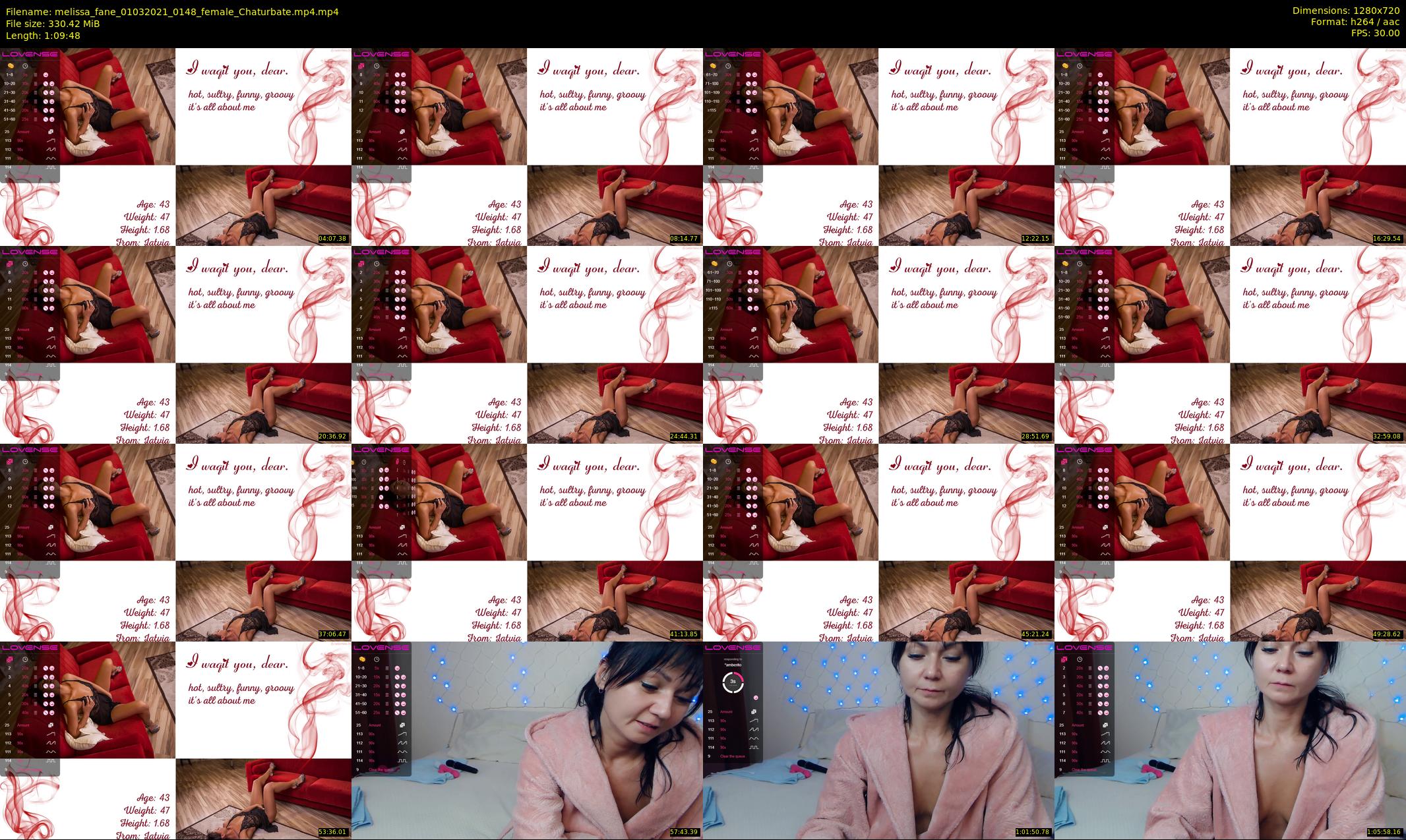 melissa_fane — 70 minute Chaturbate female cam show recording, 720p, Mar 1, 2021