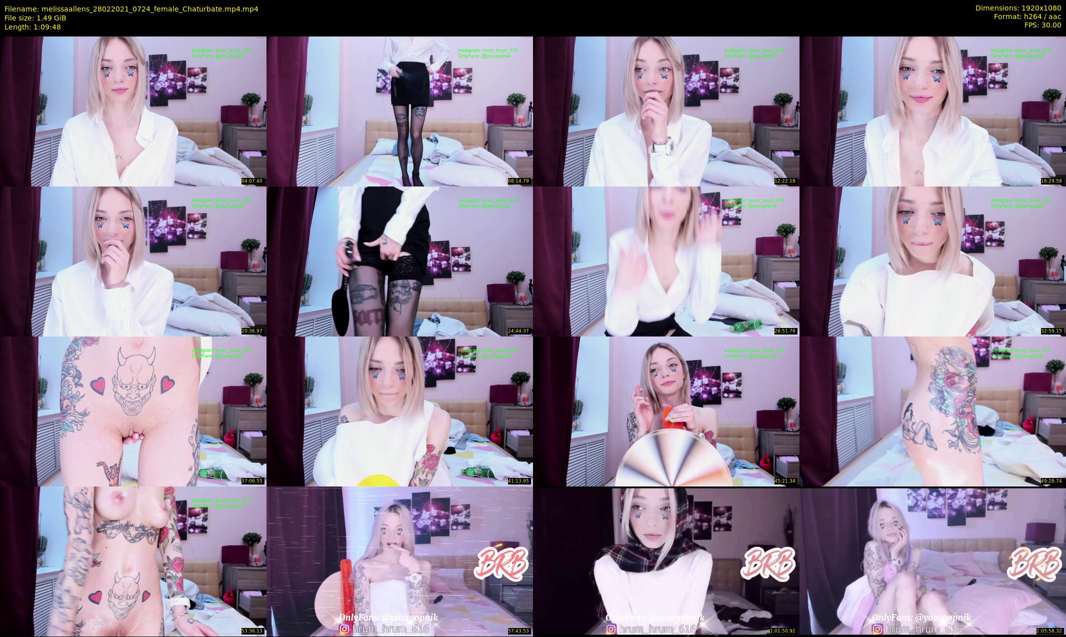 melissaallens — 70 minute Chaturbate female cam show recording, 1080p, Feb 28, 2021
